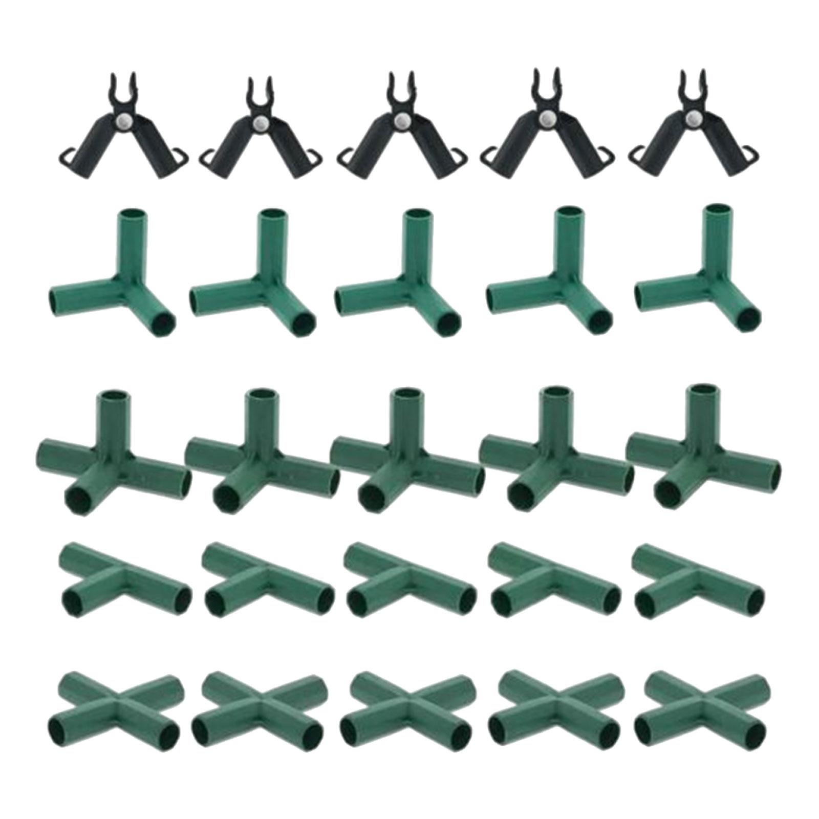 Description Picture 2 of item20Pcs Pipe Fitting Gardening Bracket Joint 11mm 5 Types PVC Fittings Greenhouse Bracket Joint Connectors for Plant Stakes