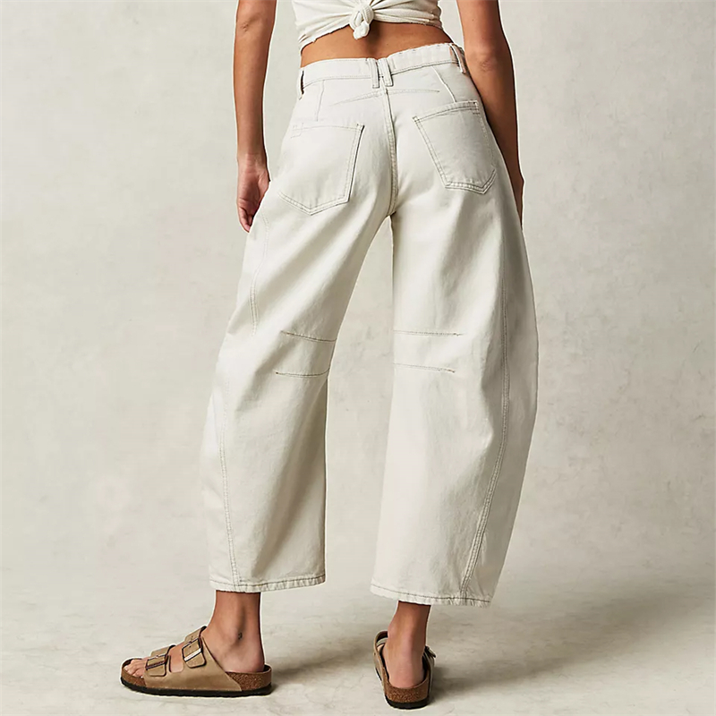 Title 10, Cropped Jeans for Women y2k Aesthetic Solid Col...