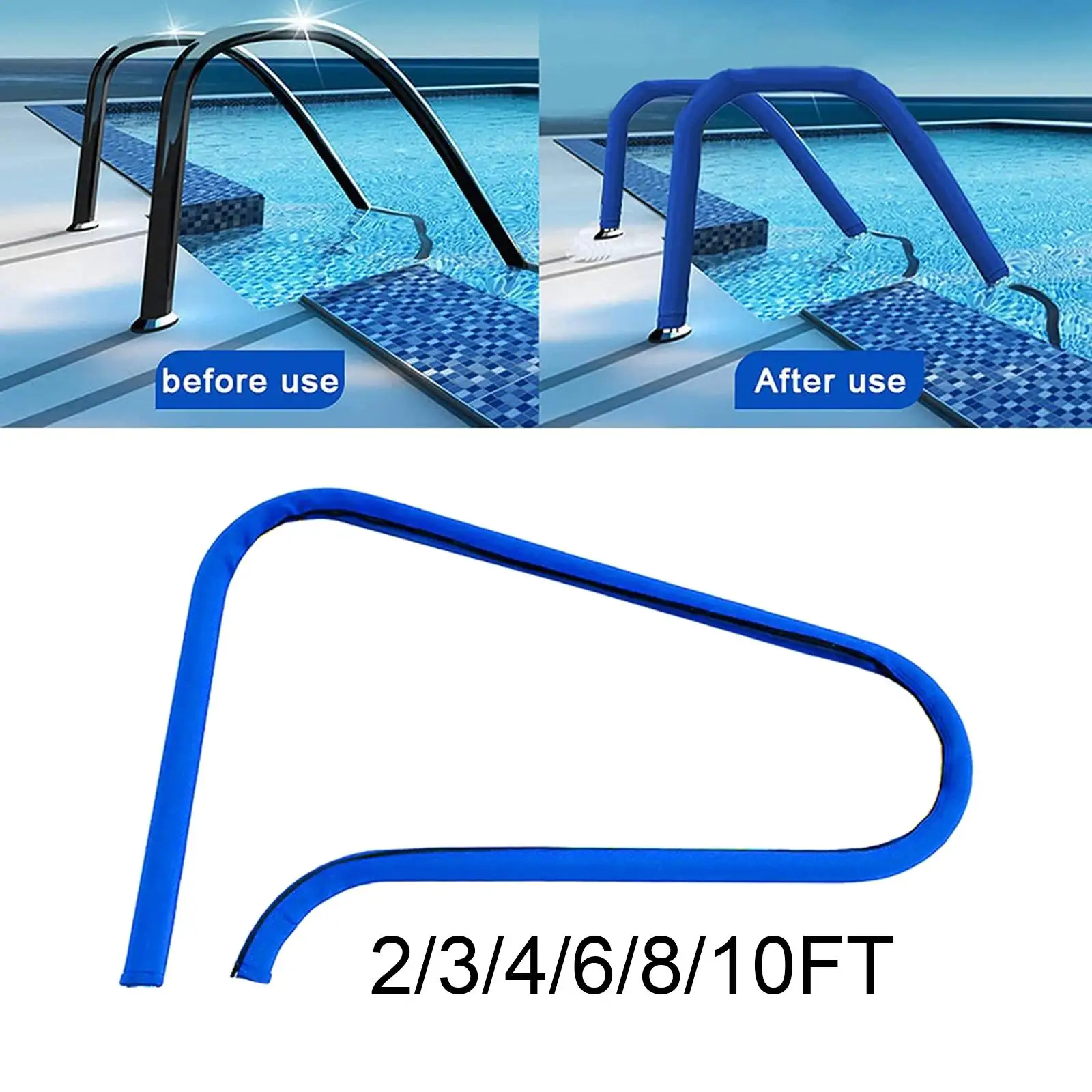 Pool Railing Handrail  Neoprene  Rail Nonslip Cover for Above Ground &  Pool