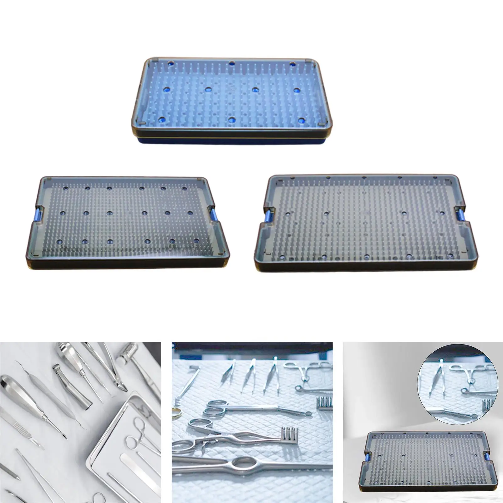 Silicone Sterilization Cassette Instruments Disinfection Box Disinfection Case Easy to Clean Sterilization Tray for Eye Tools