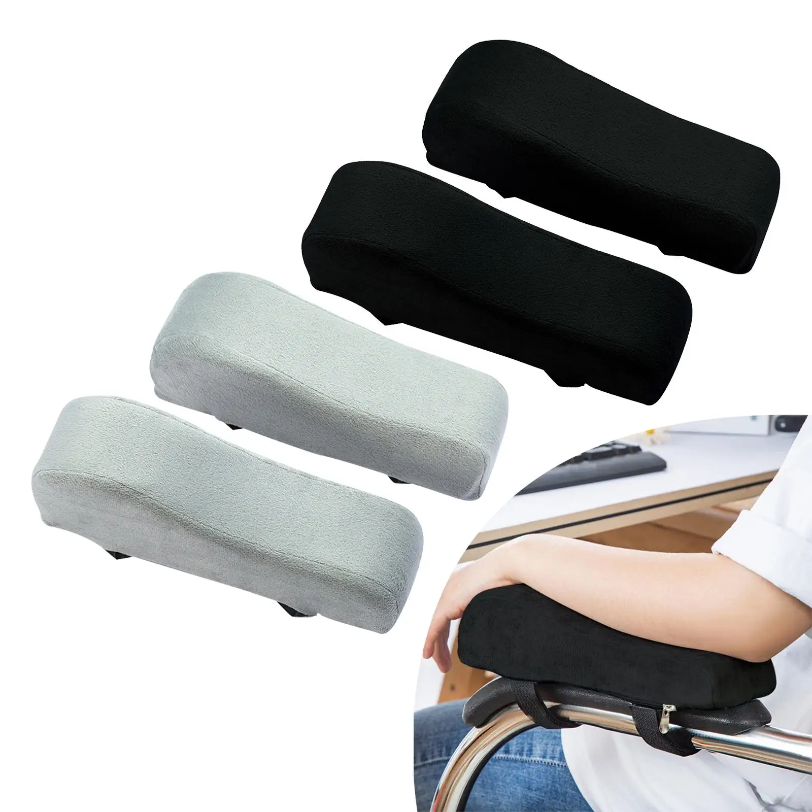 2x Universal Chair Armrest Cushions Soft Washable Arm Pads for Rocking Chair Offiice Home