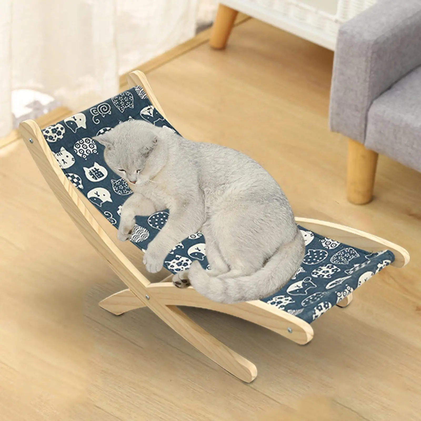 Cat Lounge Chair Furniture Resting Cat Hammock Bed Pet Bed for Indoor Cats Small Animal Bunny Puppy Cat and Dog