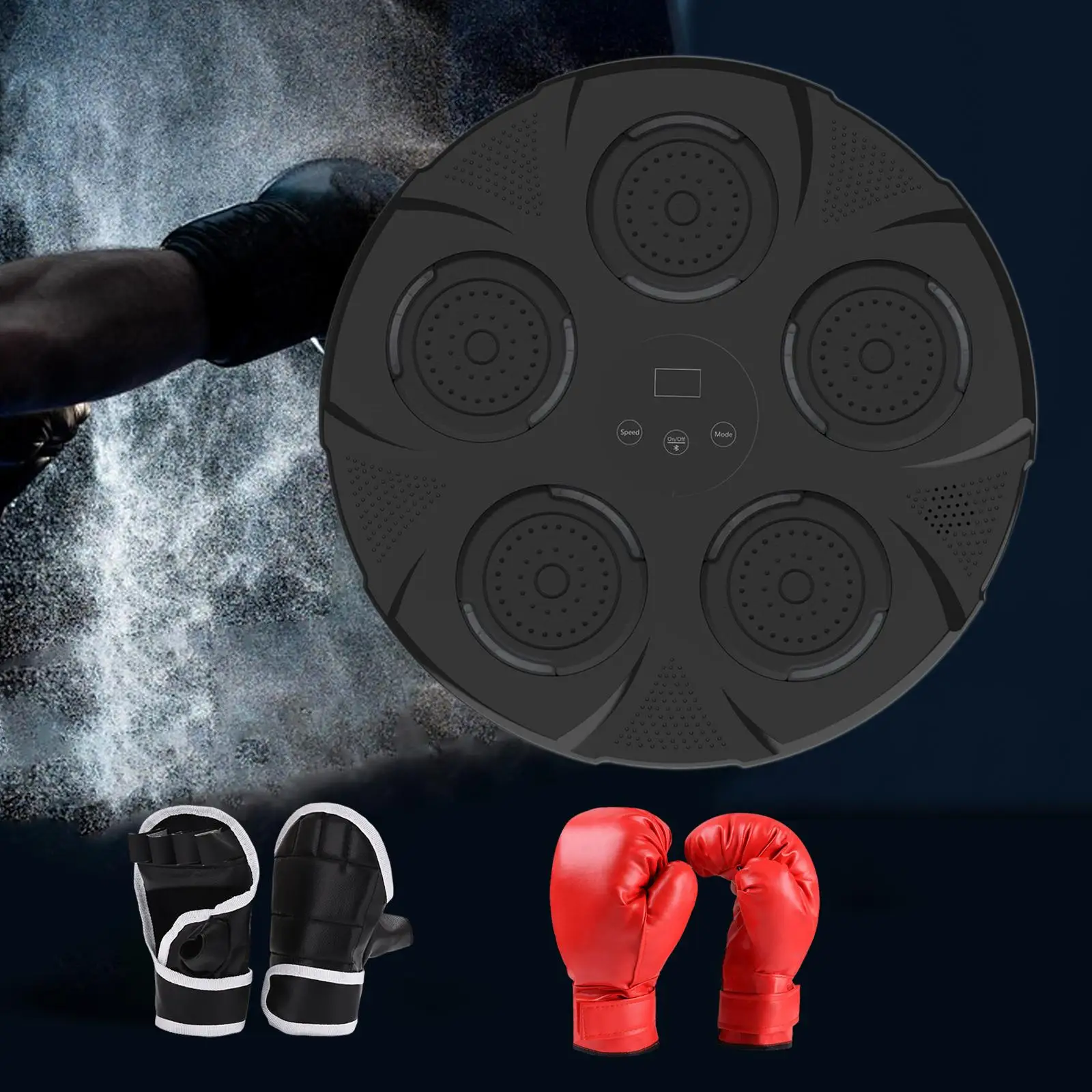 Music Boxing Machine Speed Adjustable Punching Pad for Focus Reaction Home