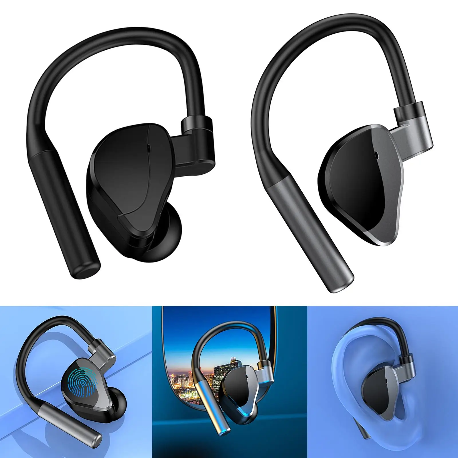 Business Headset Low Latency Calling HiFi Earbuds Headphones for Workout