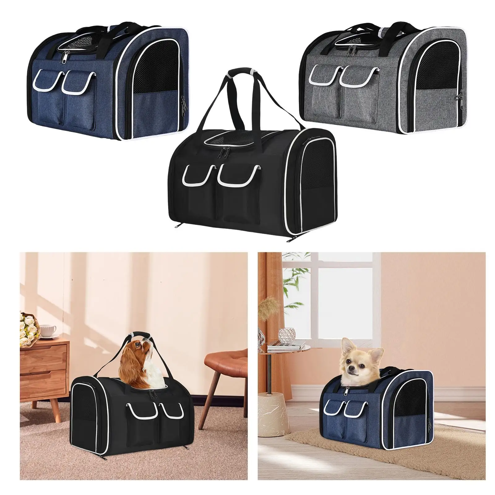 Cat Carrier Backpack Carrying Bag Breathable Large Capacity with Shoulder Strap Handbag Pet Travel Bag for Traveling Outdoor Use