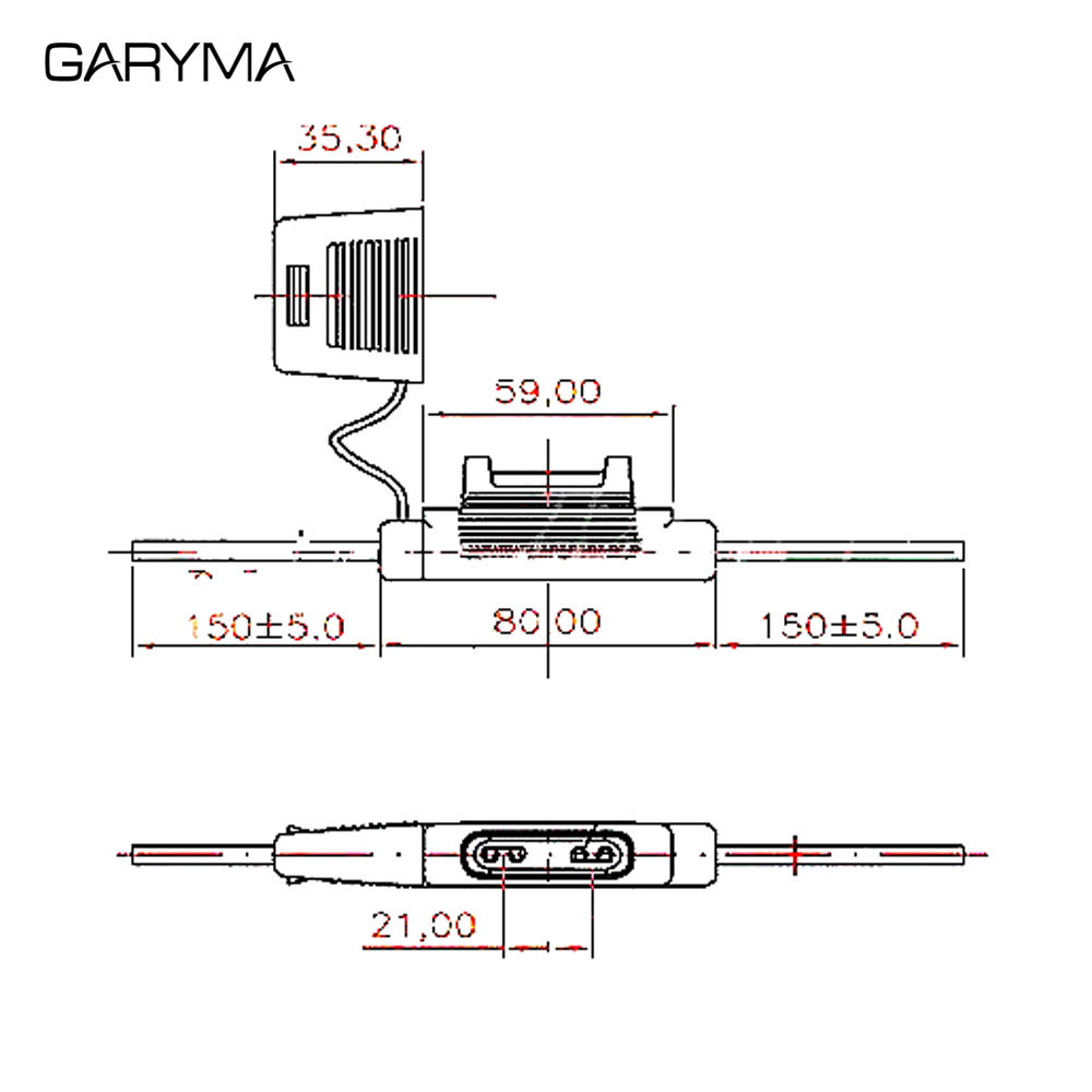 8 10AWG Kabel Großformatiger Kfz-Sicherungshalter für Auto, Boot, LKW, wasserdichter Inline-Sicherungsblock 20A~100A – Detail 5