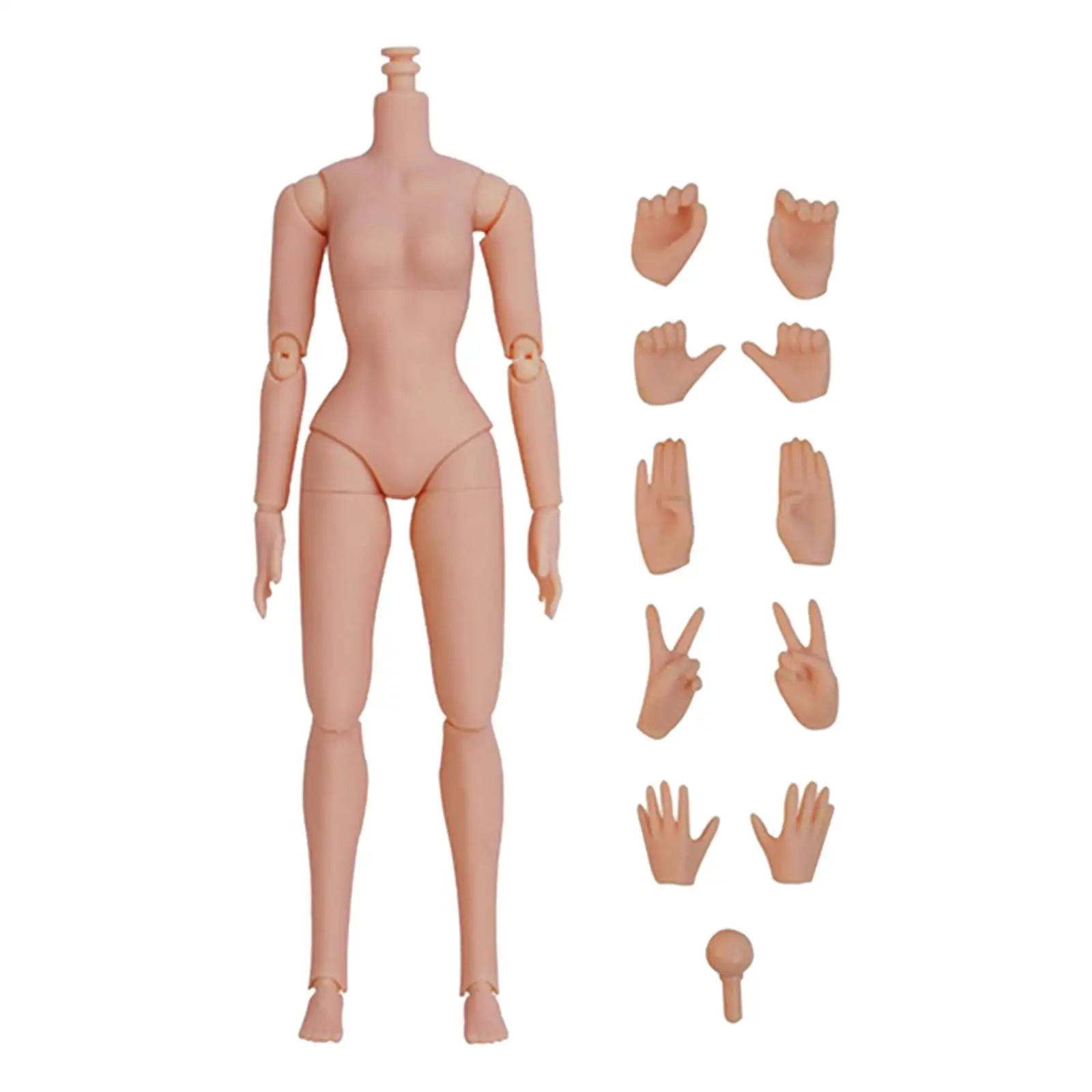 1:6 Scale Joint Doll Body Narrow Shoulder Toys Realistic Without Head DIY