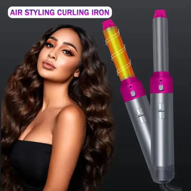 5 in 1 Hair Dryer Hot Comb Set Wet and Dry Professional Curling Iron Hair  Straightener Styling Tool Hair Dryer Household - AliExpress