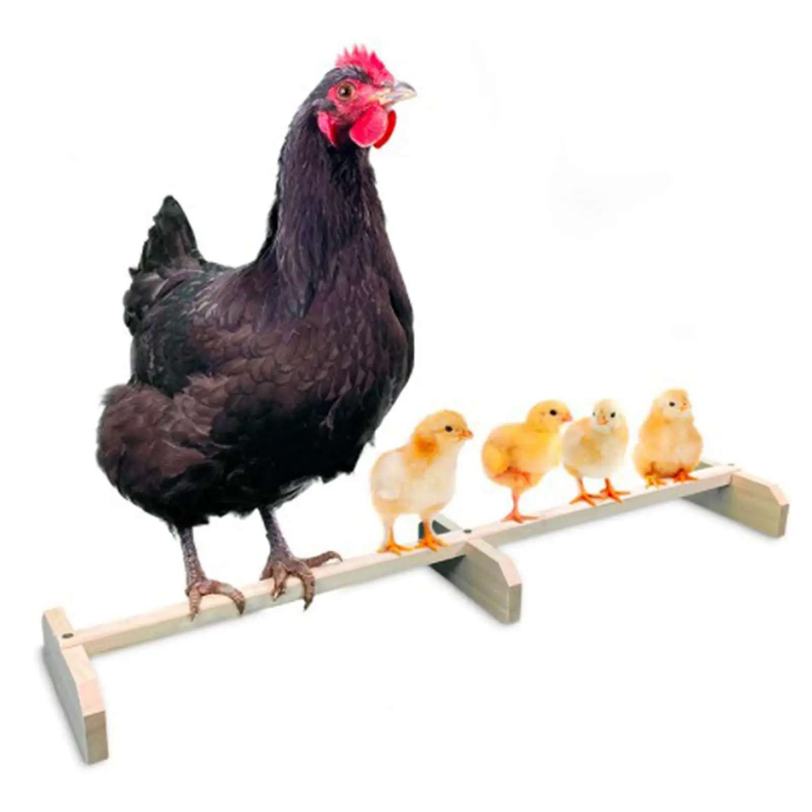 Chicken Perch Wooden Roosting Bar Bird Stand for Coop and Brooder for Large Bird Baby Chicks Parrots