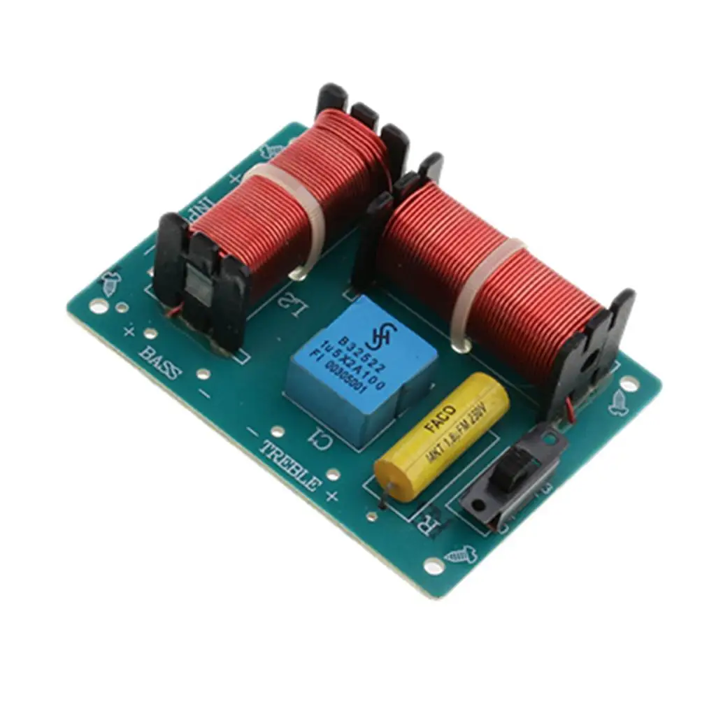 WEAH-227    Divider Speaker Audio Crossover Filters Board DIY Double Inductors Durable 86 X 63mm Filter Module