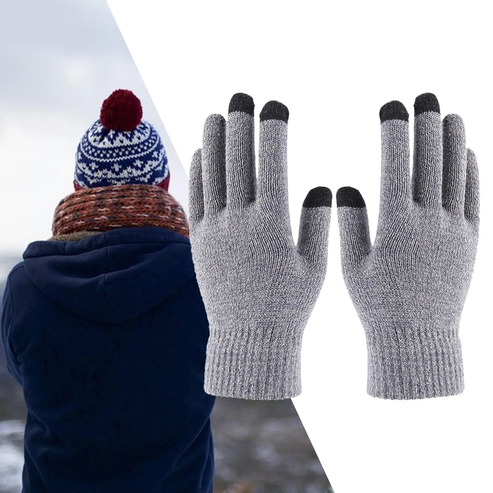 Winter Men Women Gloves Touch Screen Cold Weather Windproof Gloves Outdoor Sports Warm Thermal Running Ski Gloves