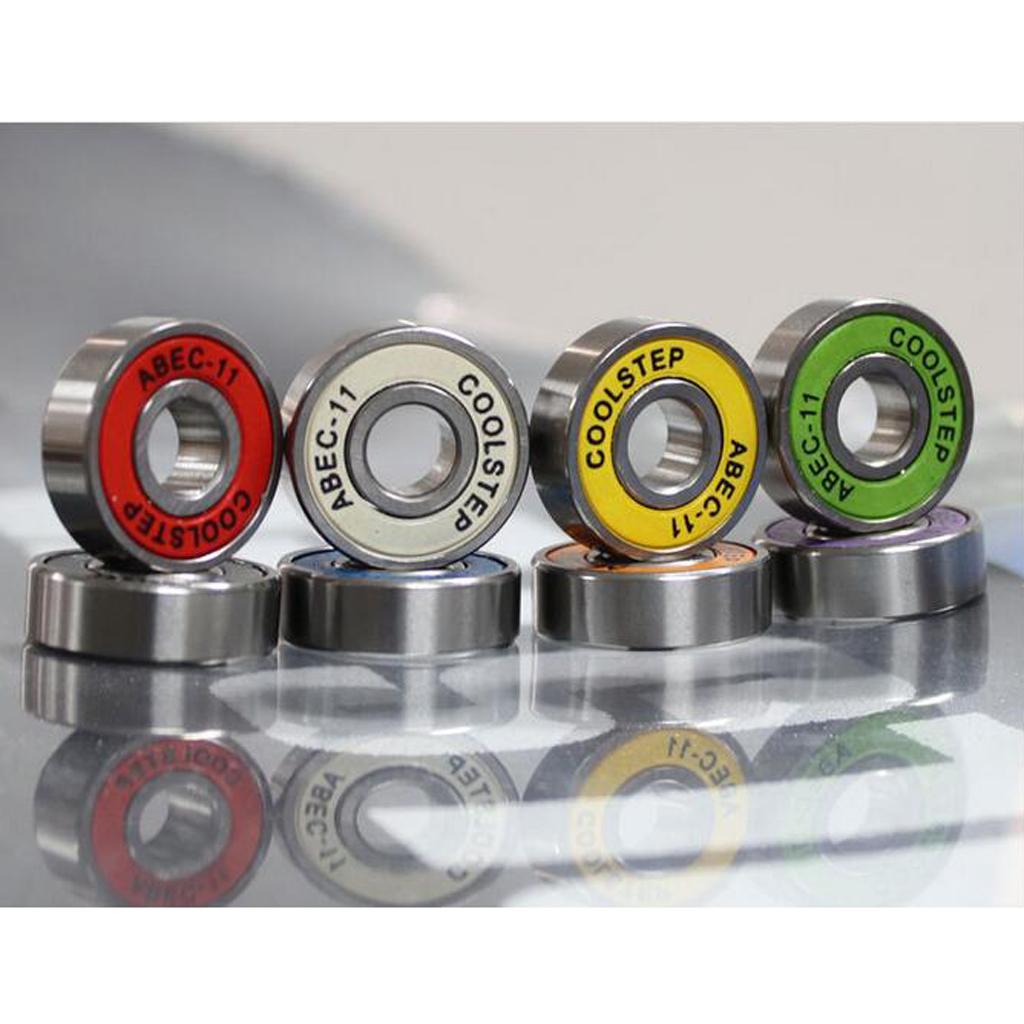 16Pcs 22mm ABEC 11 High Speed Wearproof Longboard Skateboard Scooter Inline Bearings Replacement Mixed Color Set 