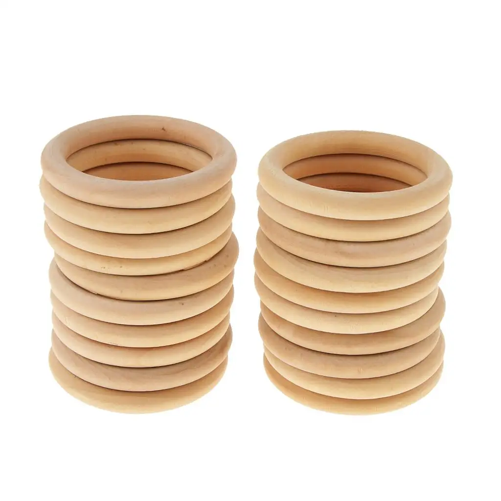 20Pcs  DIY Jewelry Accessories Wooden for Necklace Bag 80mm