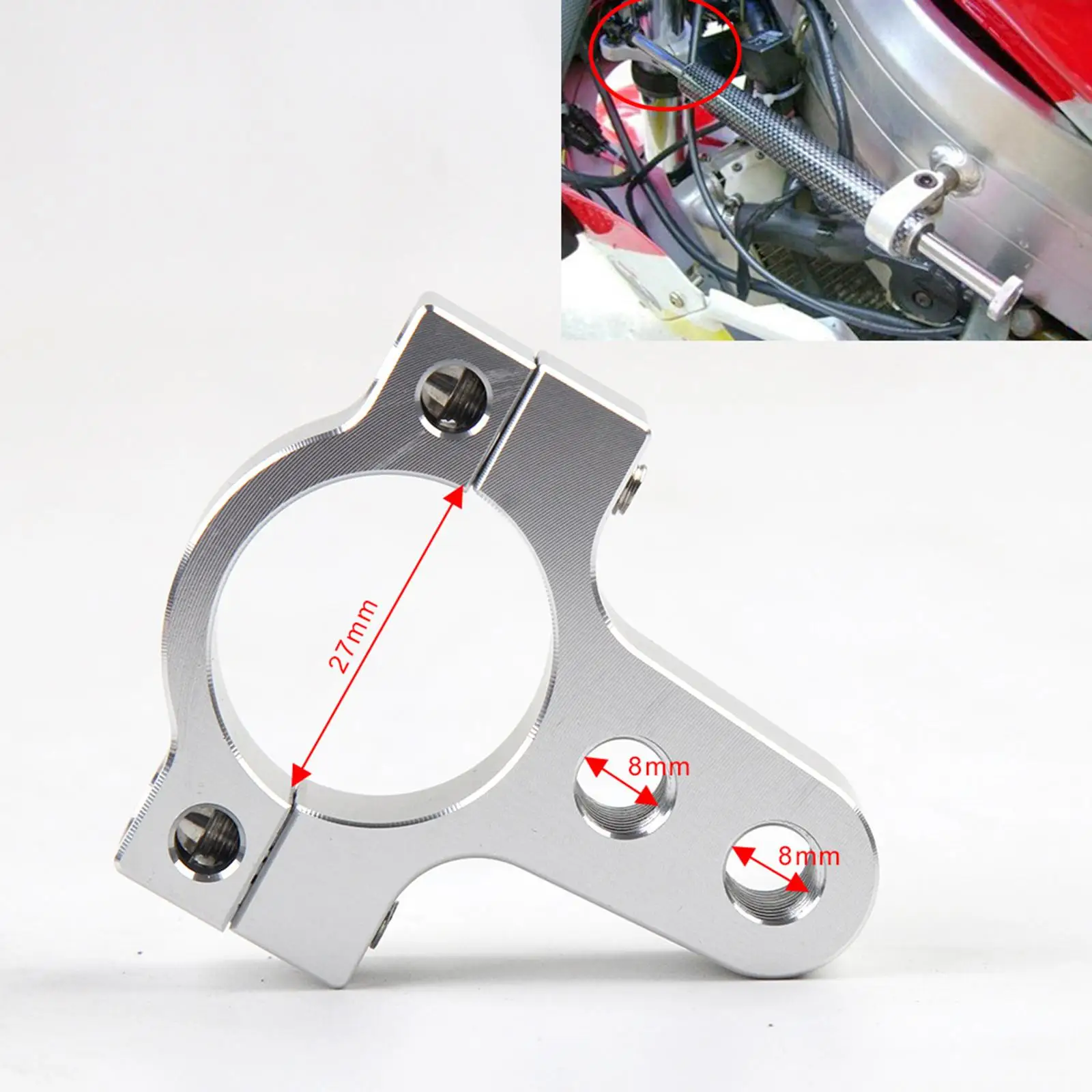Motorcycle Steering Stabilizer Bracket Mounting Clamp Damper Fork Holder for 26/27mm Front Fork Motorbike Parts Accessories