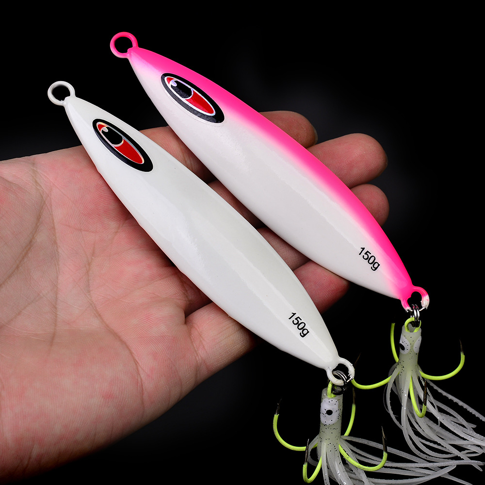 Seefischerei langsame Jig Metall Jigging nacht leuchtenden Löffel künstlichen Köder Boot Angeln Jig lockt super harte Fisch Fisch köder – Detail 9