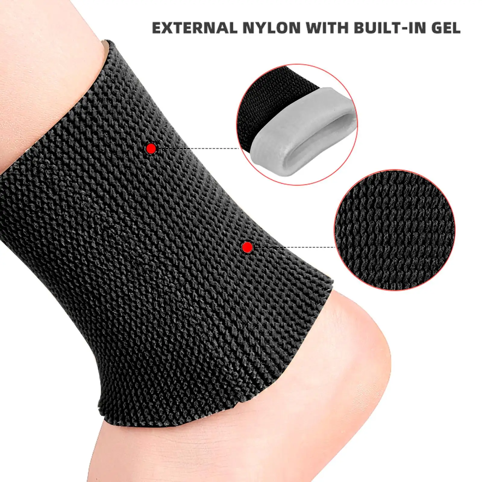 Ankle Brace Sleeve Elastic Wrap Comfortable Breathable Soft Ankle Support for Cycling Football Volleyball Fitness Gym