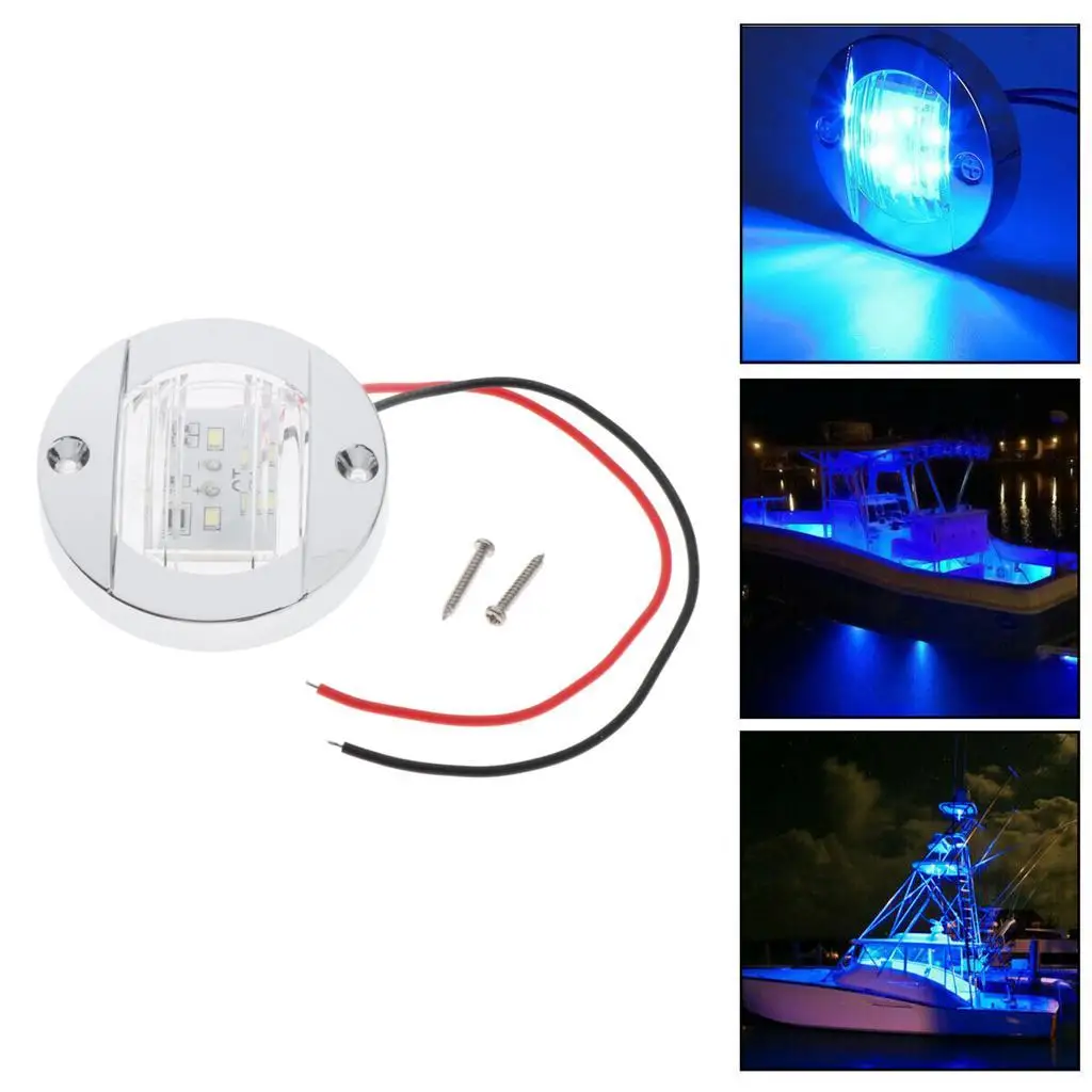 147LM 667  Inch Round Boat Waterproof Transom Mount Light, Clear PC