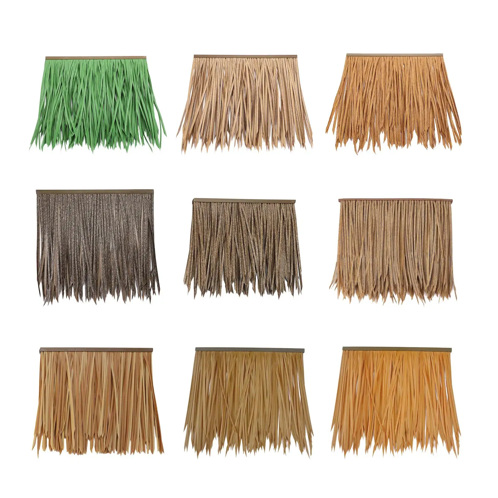 Straw Roof Thatch Devices Ceiling Easy to Use Centerpiece Multifunction Panel Palm Thatch Roll for Garden Pavilion Bar House Hut