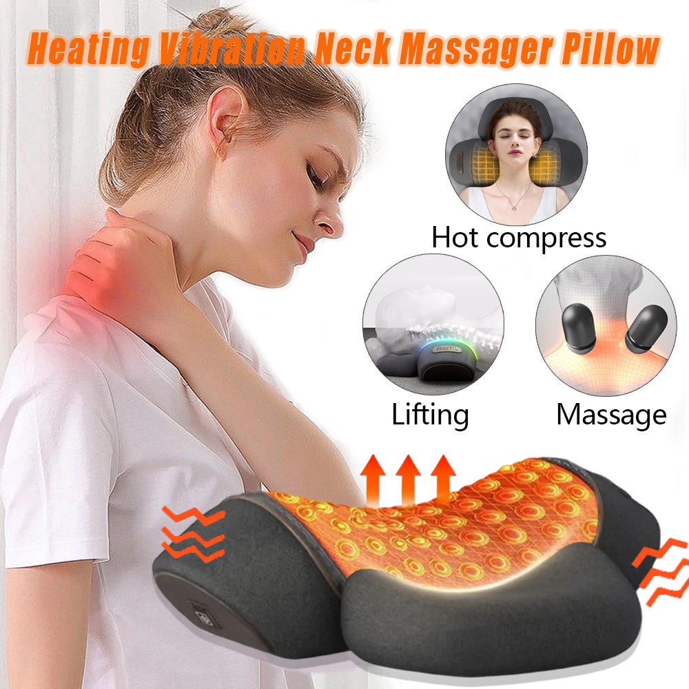 Best of Electric Neck Massage Pillow Heating Vibration Neck Massager Back Cervical Traction Relax Sleeping Memory Foam Spine Support Reviews & Tips