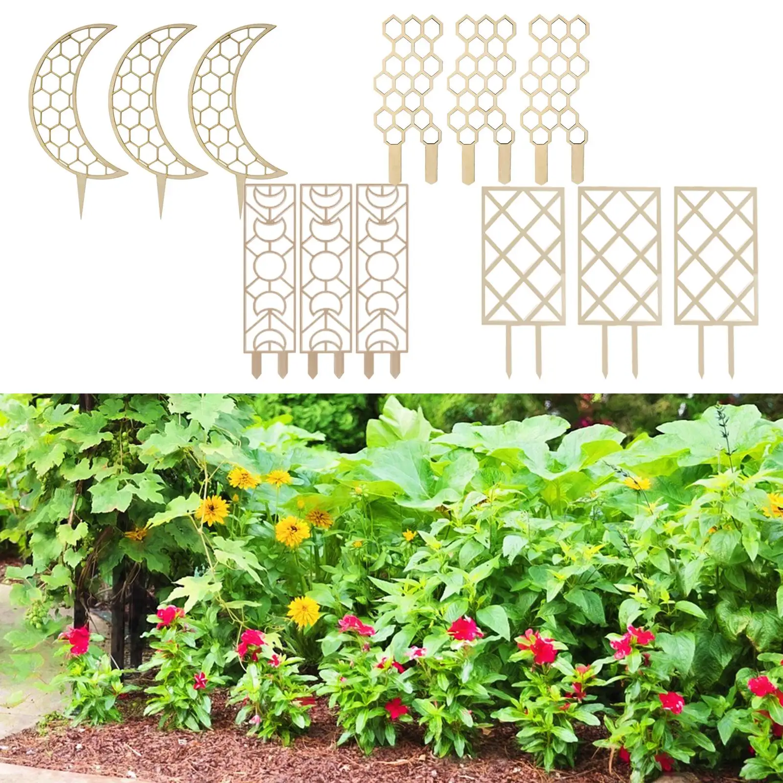 Garden Trellis Small Plant Trellis Plant Support Holder Plant Support Frame for Cucumber Potted Plants Climbing Plant Vines