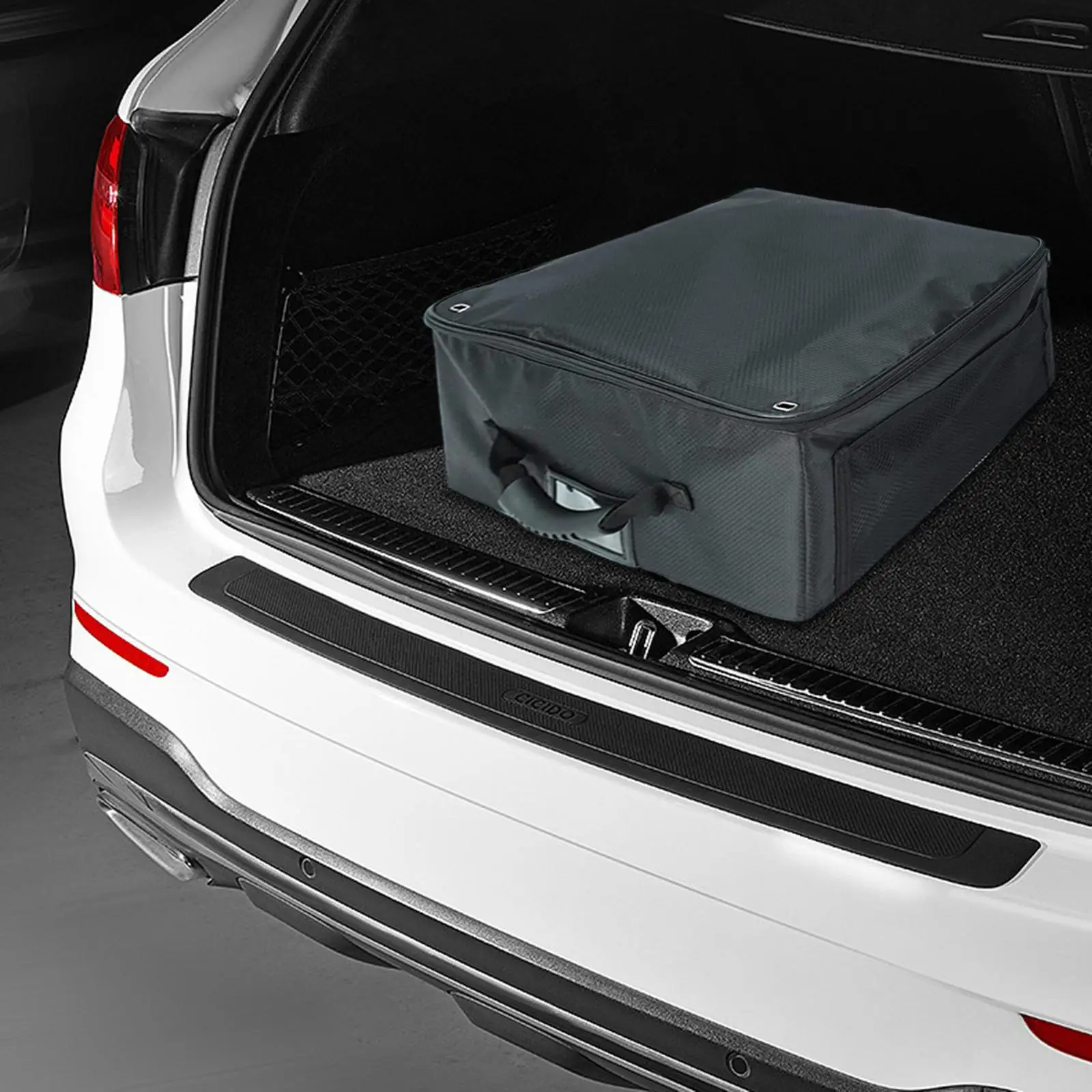 Car Trunk Organizer with Lid Adjustable Compartments Holder Waterproof Collapsible Oxford Cloth Golf Storage Box for Travel