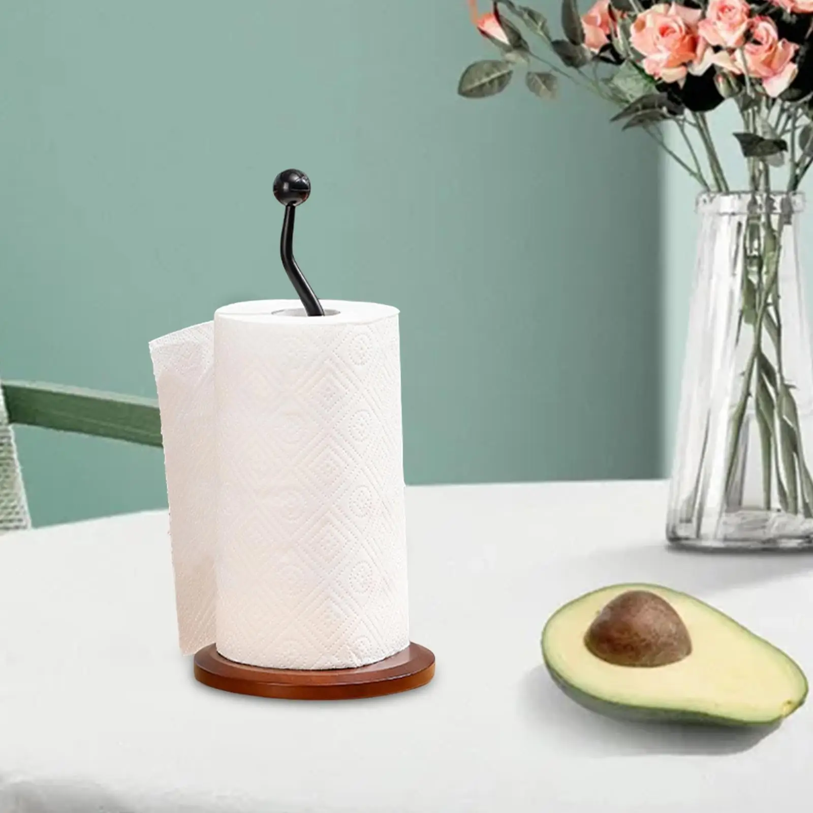 Kitchen Roll Paper Towel Holder Bathroom Tissue Stand for Hotel Toilet Washroom Restroom Bathroom