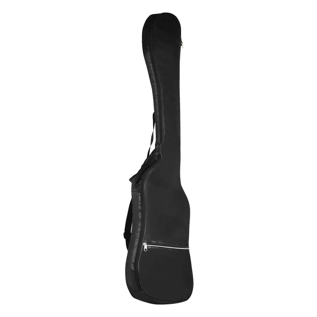 Adjustable Double Straps Padded Electric Bass Guitar Gig Case Soft Case Backpack Black