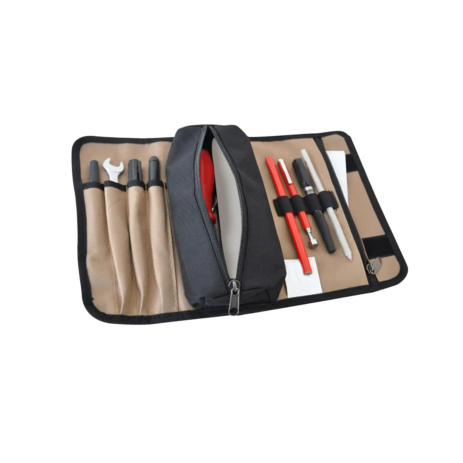 Multi Purpose Tool Roll Bag Multi Pockets Heavy Duty Durable Wrench Roll Organizer Roll Tool Pouch Storage Case for Mechanic