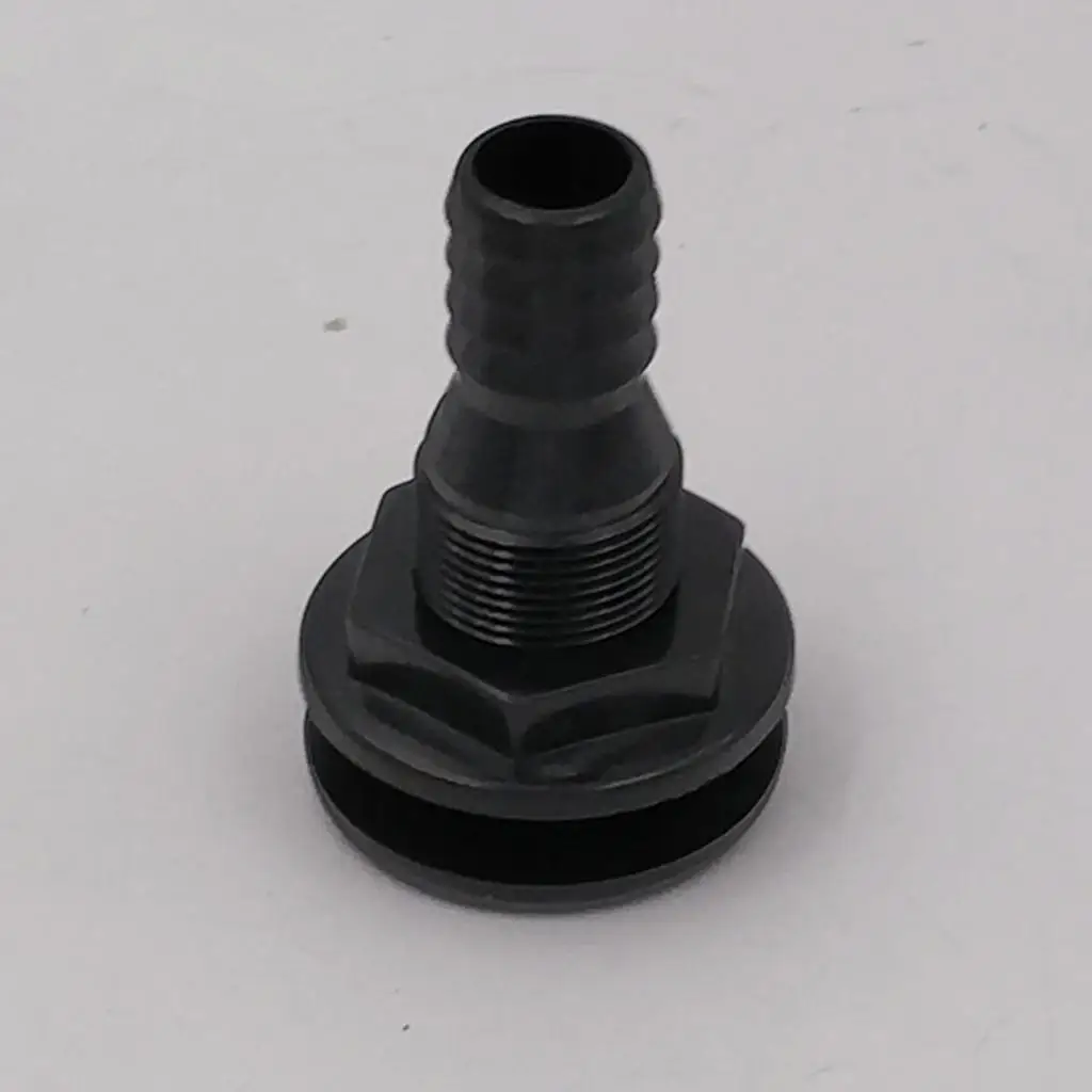 Black Plastic Thru-Hull Bilge Pump and Aerator Hose Fitting ` Hose