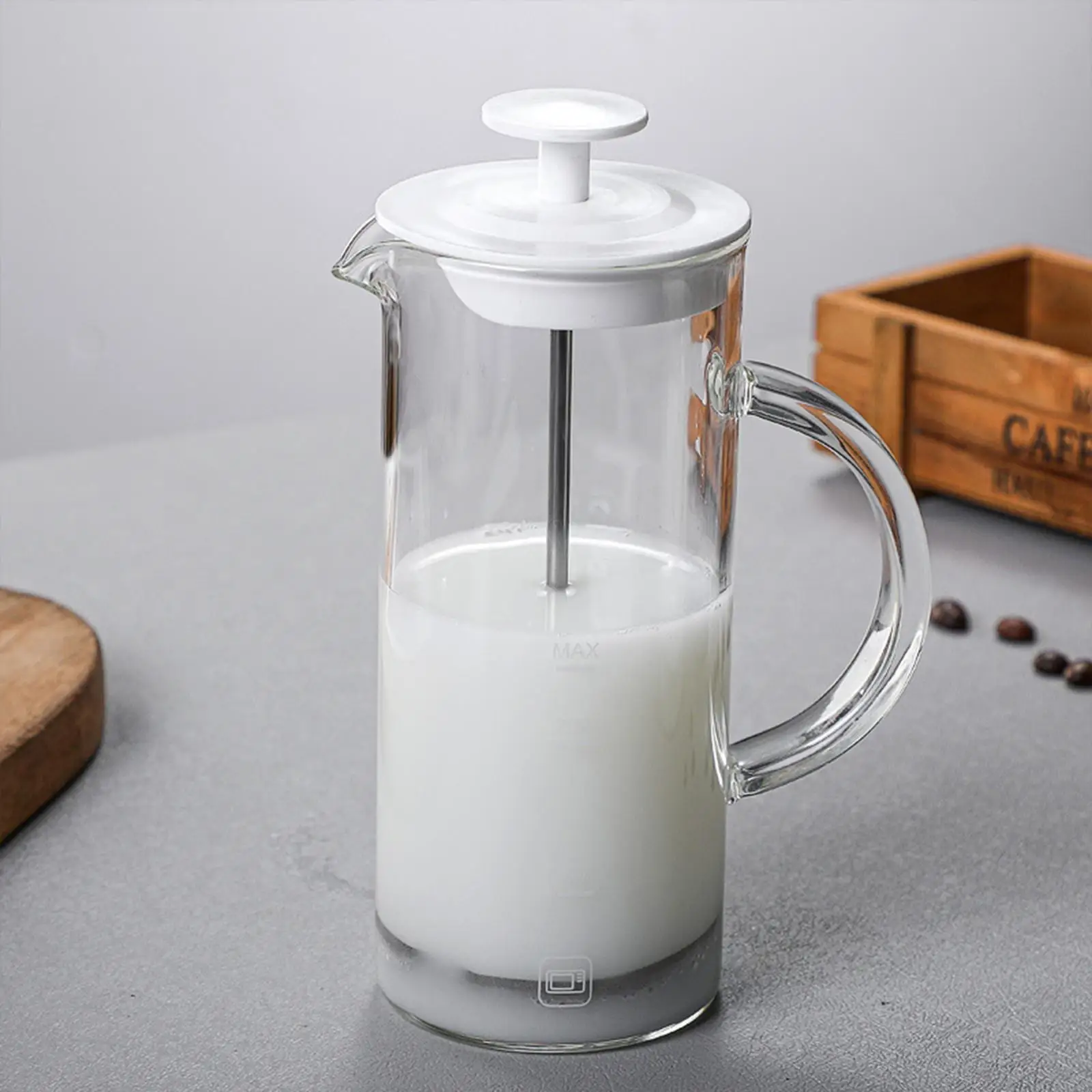  Coffee Maker Multifunctional 16 Ounce Milk Frother for Tea Milk Home Kitchen Pot