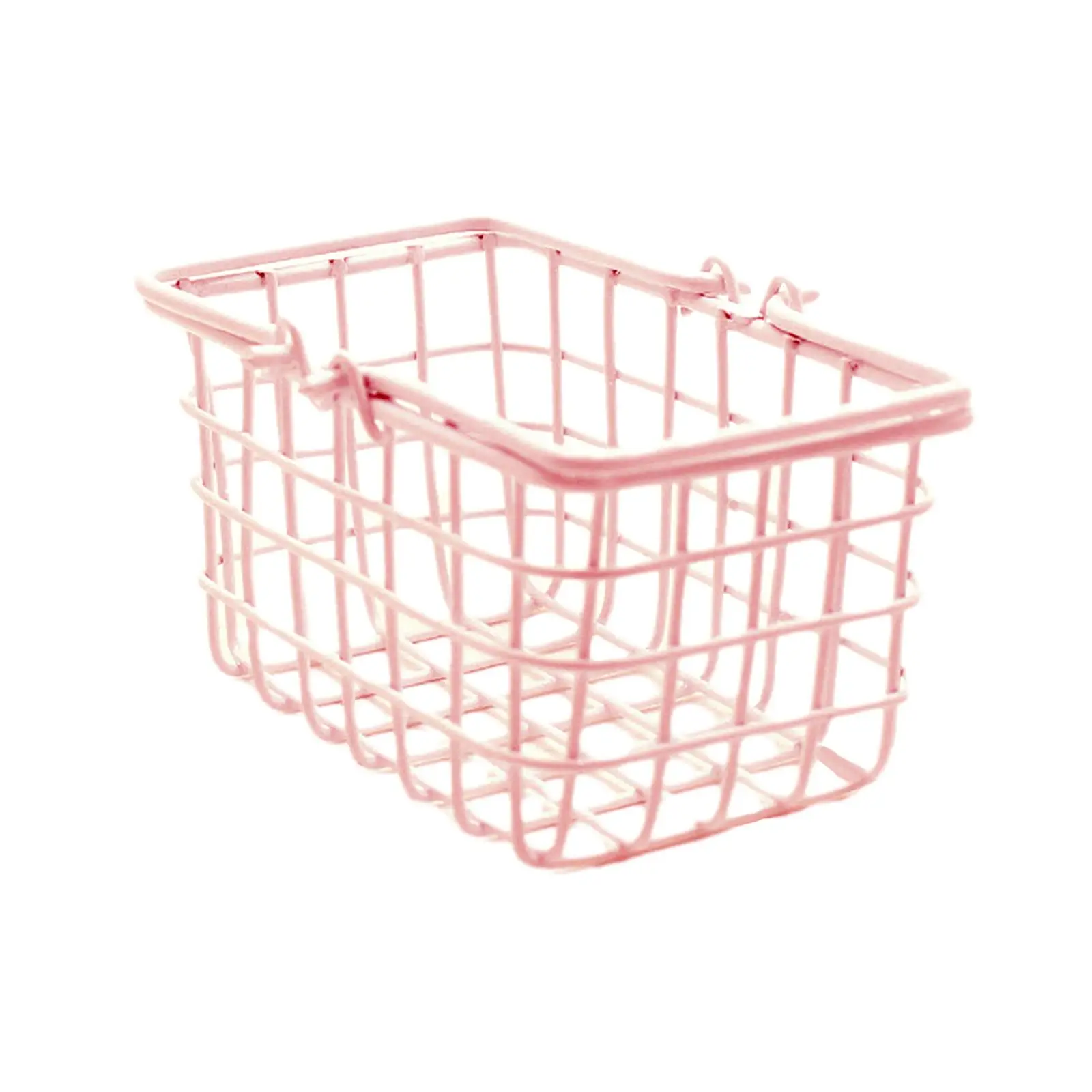 1:12 Scale Simulated Clay Basket Pretend Playing Toy Simulation Miniature Shopping Basket for DIY Model Doll House Accessories
