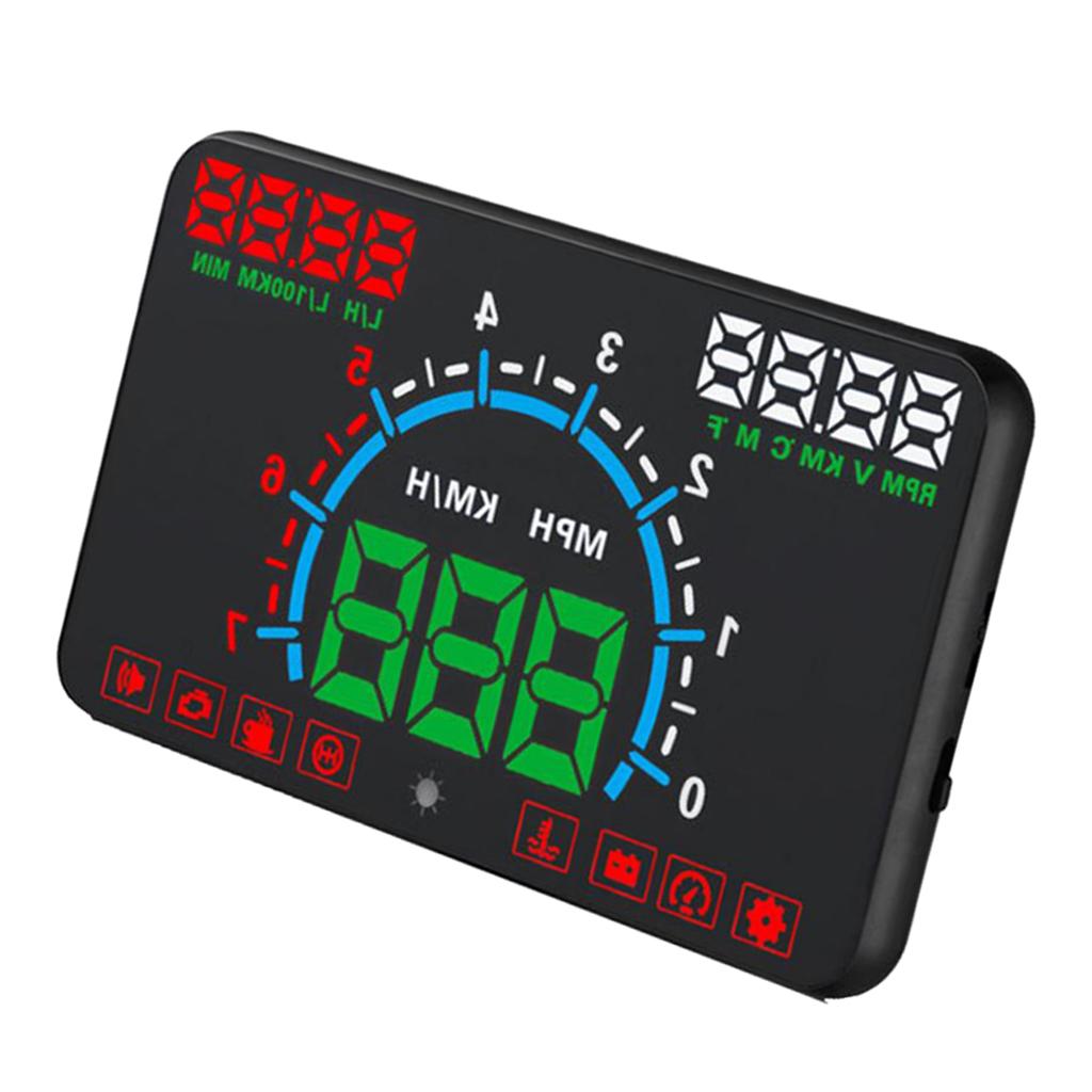  HD Car HUD  Display  Speedometer Overspeed Warning Automatic