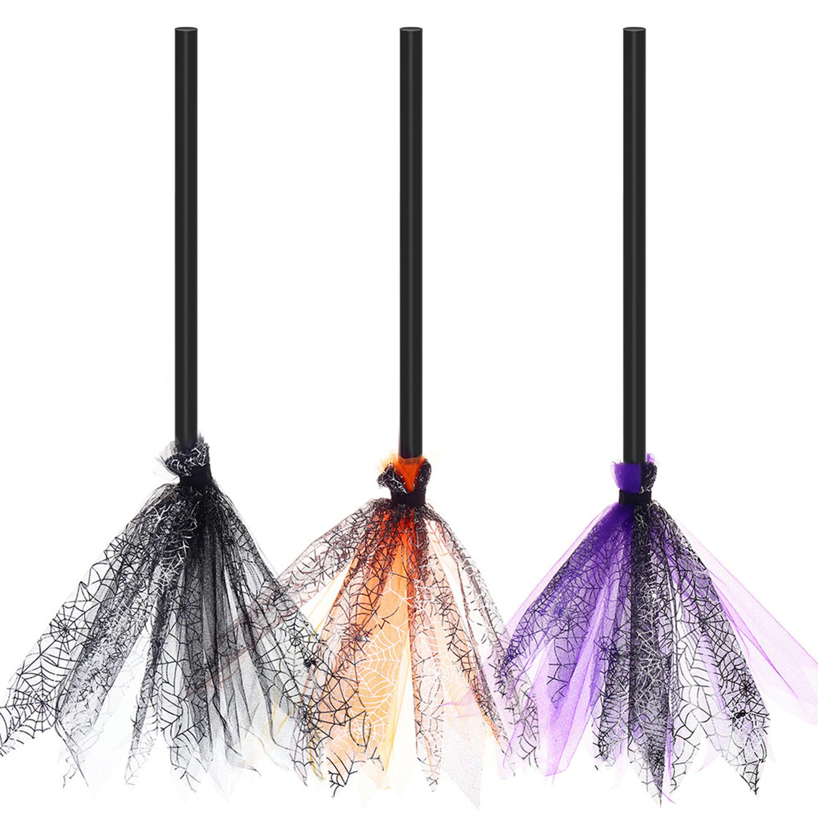Large Halloween Broom, Accessories, Flying Broom web prop Accessory for Adults Fancy Dress Costume Gift Party Door