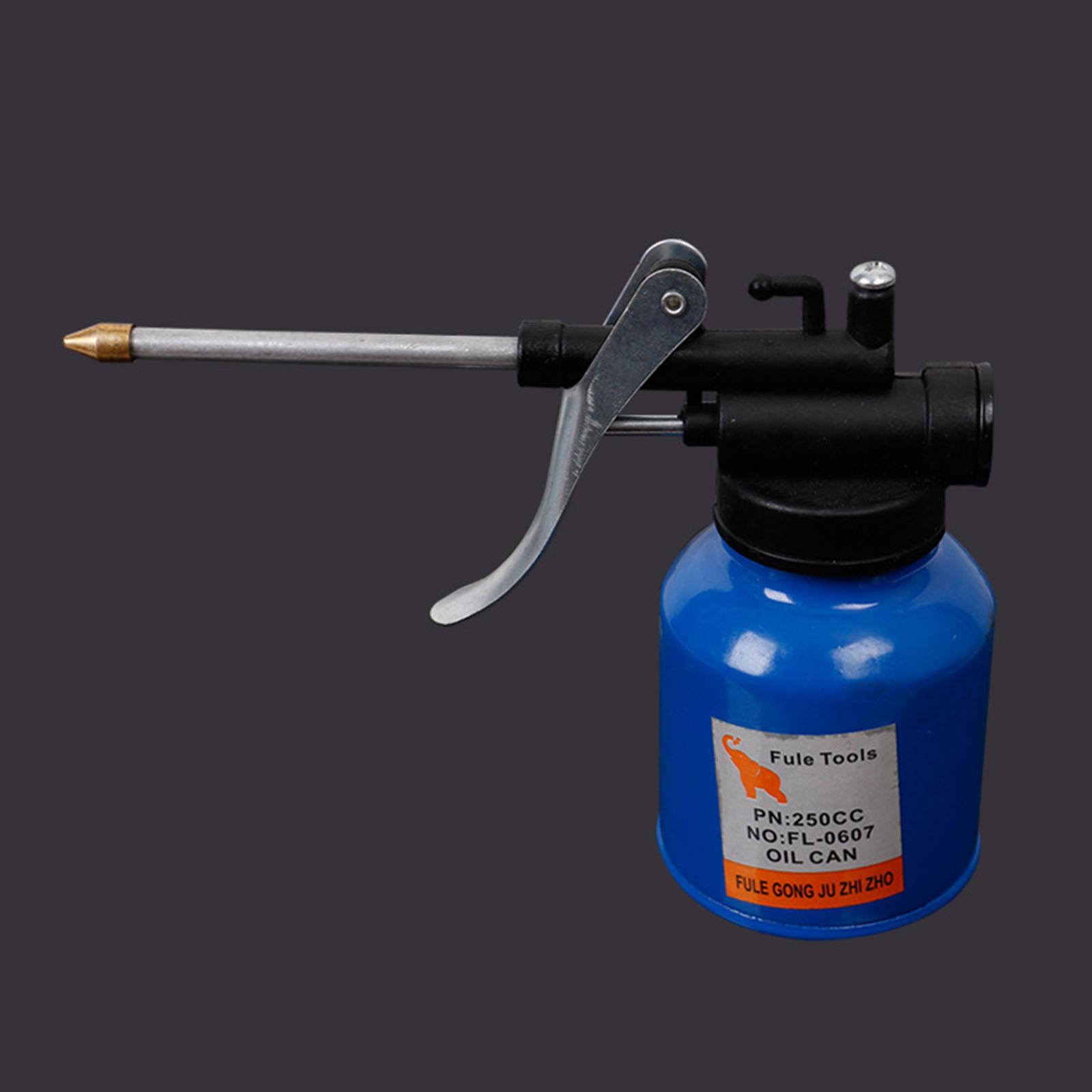 Oil Can Pump Oiler 250ml High Pressure Oiler Lubrication Oil Can Bottle for Liquid Handling Oiling Lubricants Grease