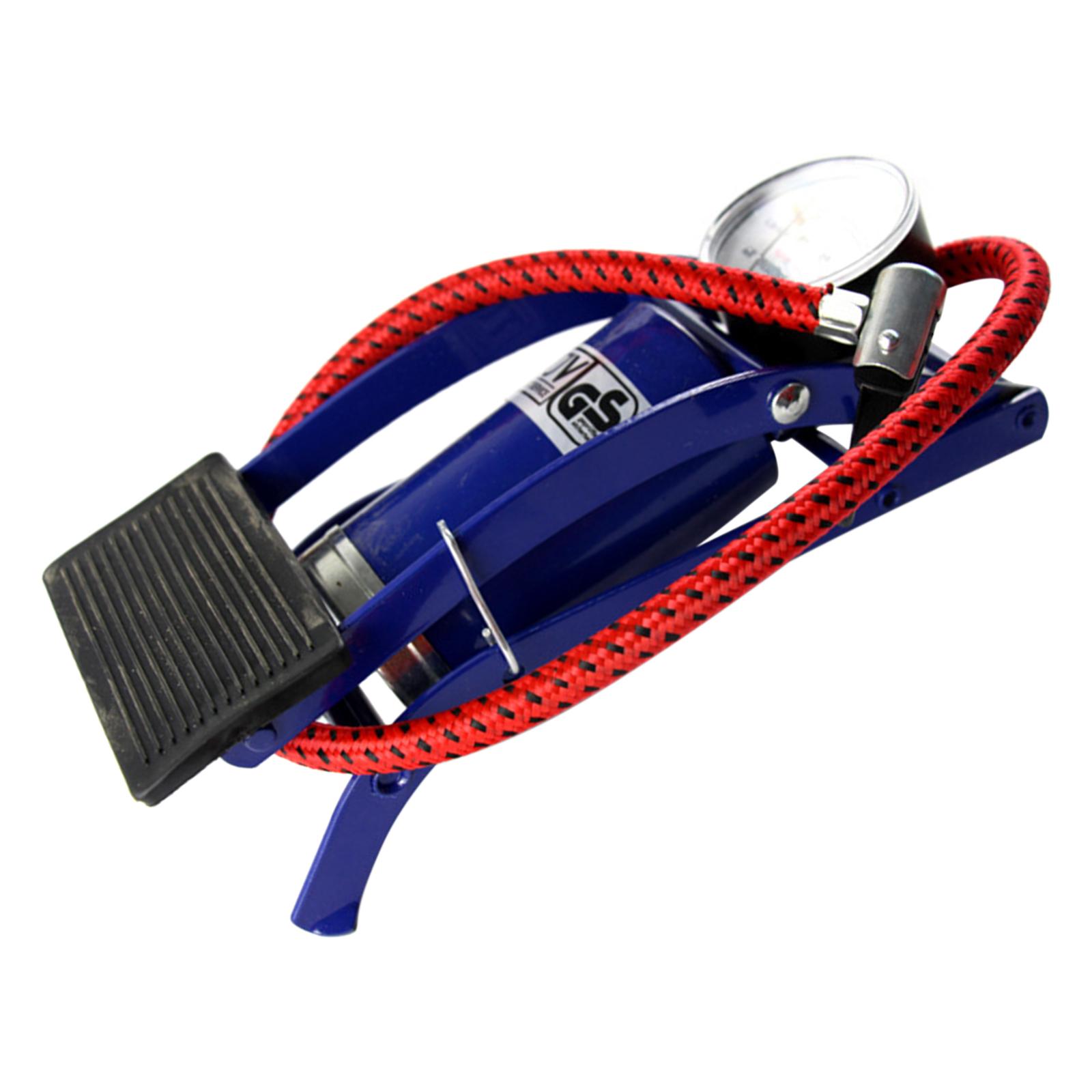 High Pressure Bike Floor Foot Pump with Pressure Gauge for Bicycle Balls Car