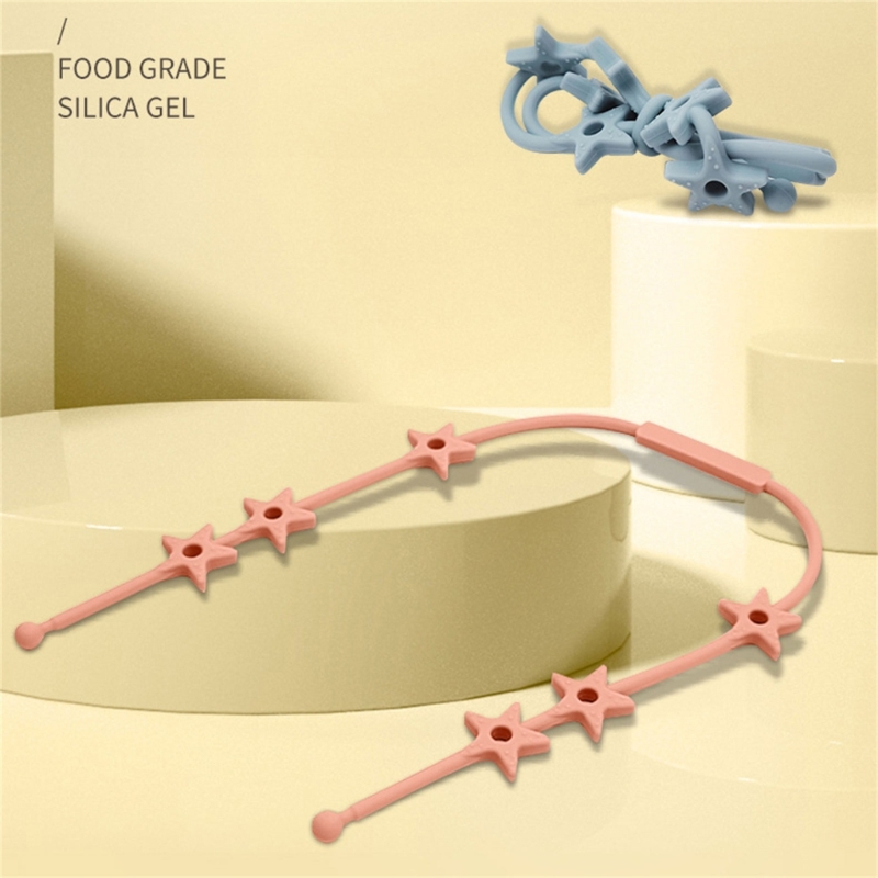 Beißring Spielzeug Anti-Loss Strap Armband Baby Drop-Proof Schnuller Clip für Kleinkinder a2ub – Detail 7