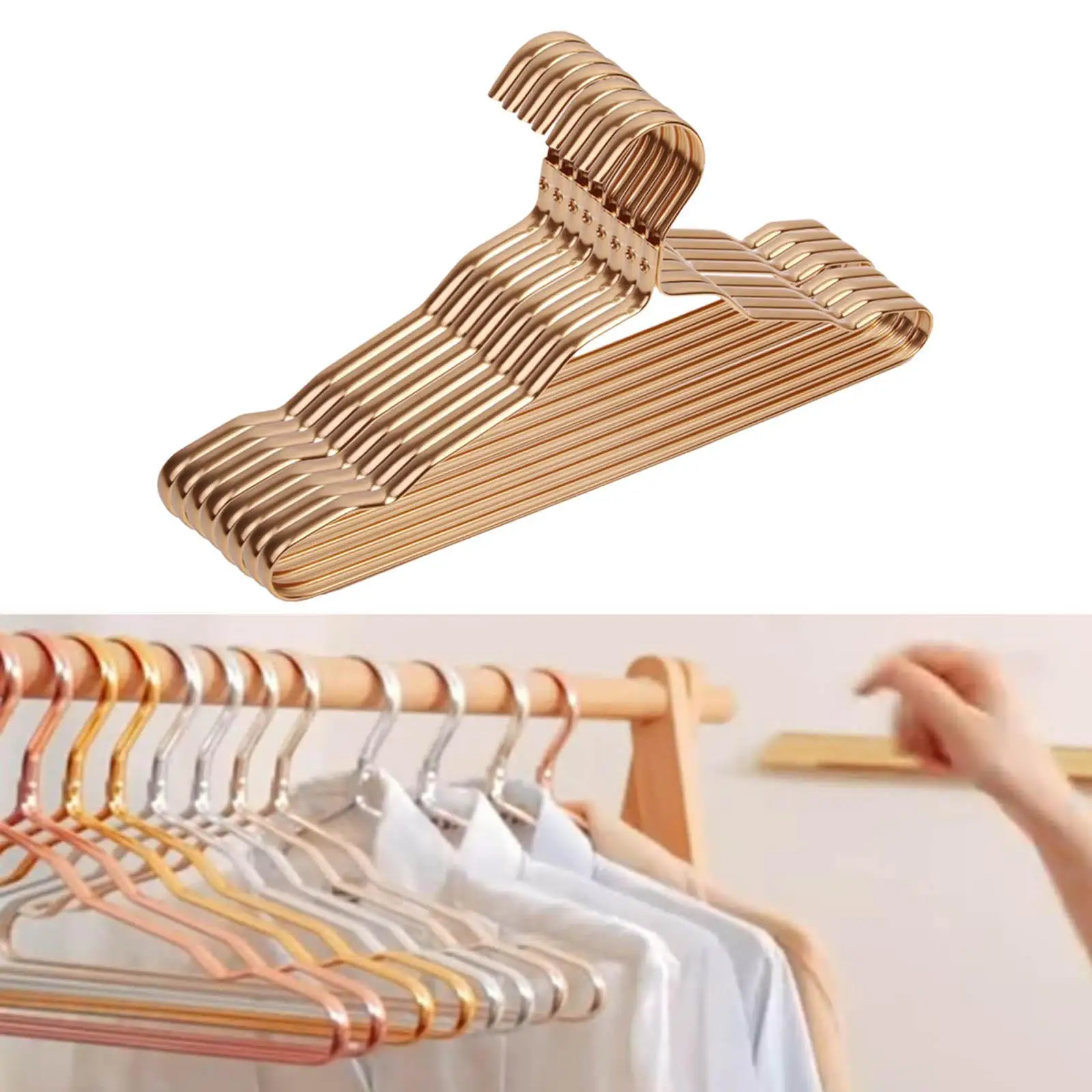 10x Clothes Hanger Seamless Drying Rack for Everyday Use Nursery Laundry