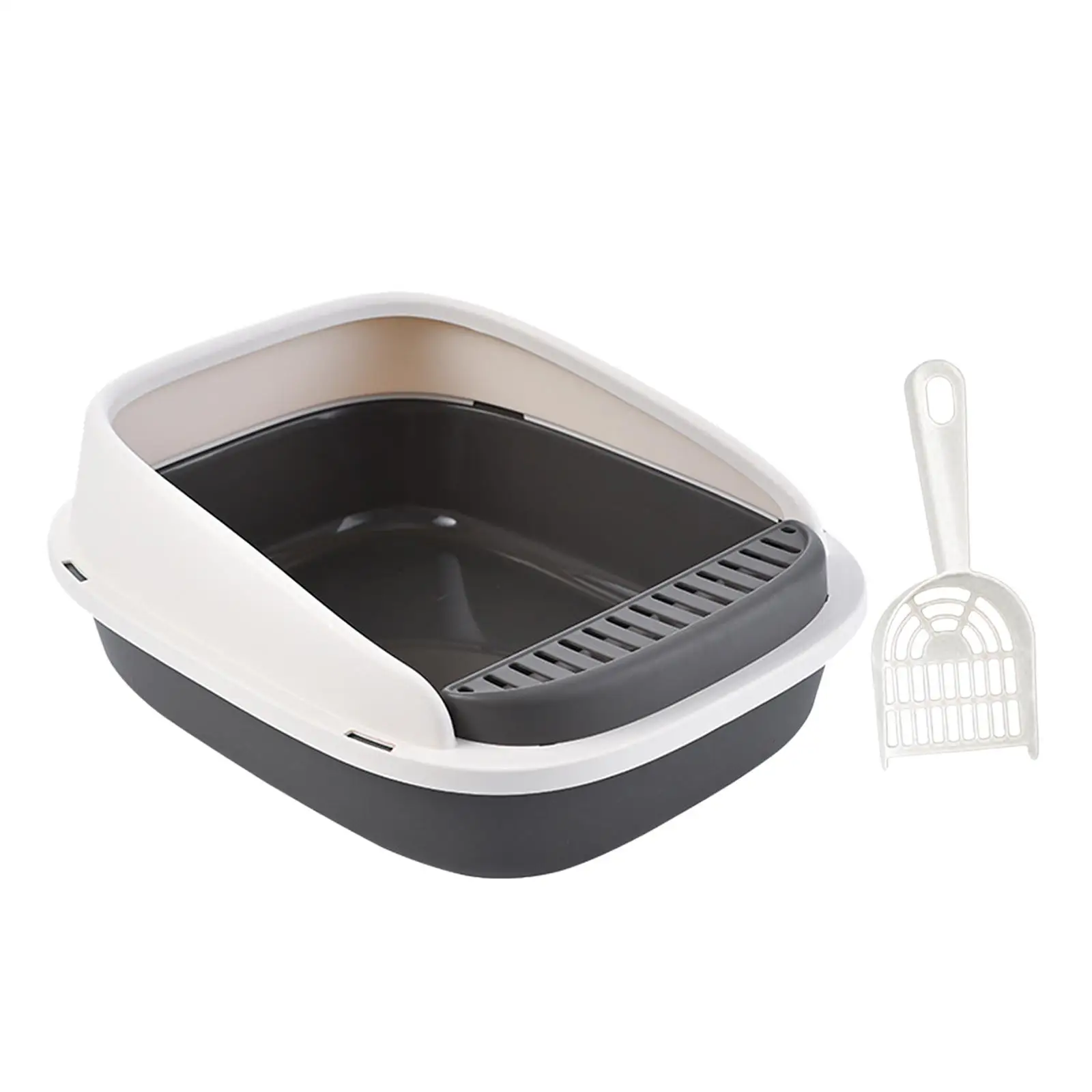 Cat Litter Box with Frame with High Sides Kitten Litter Boxes Cat Toilet
