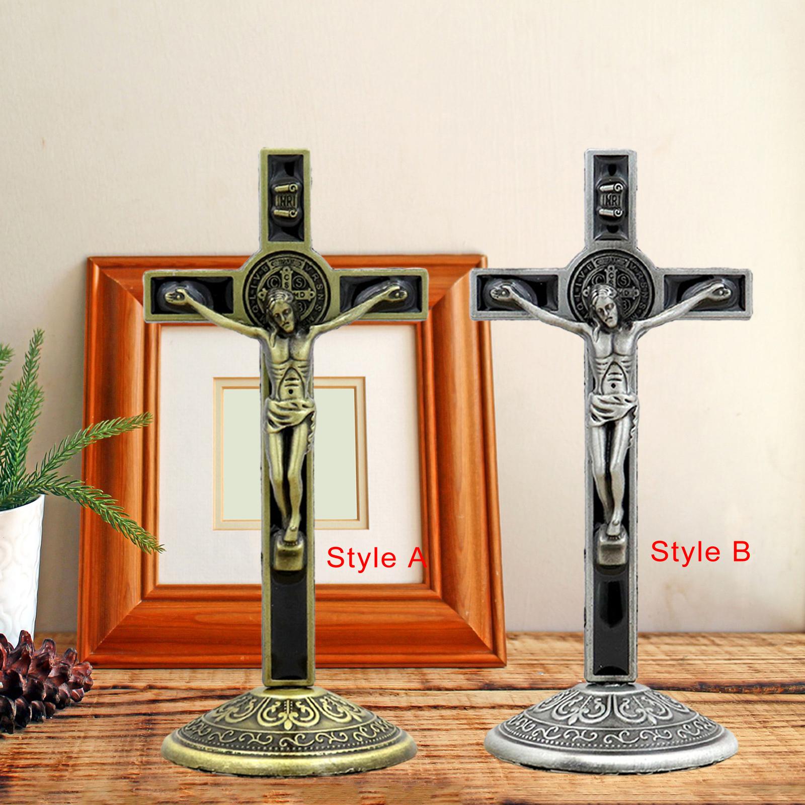 Crucifix with Base Jesus Statue Catholic Table Cross Crucifix Cross for Religious Gifts Home Decor Jesus Decor Collectibles Crucifix with Base Jesus Statue Catholic Table Cross Crucifix Cross for Religious Gifts Home Decor Jesus Decor Collectibles