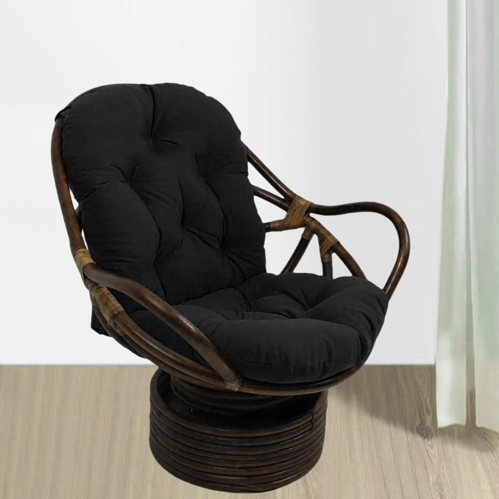 Solid Cushion Mat For Rocking Rattan Chair Thick Garden Wicker Swivel Rocker Cushion Home Furniture Seat Pad