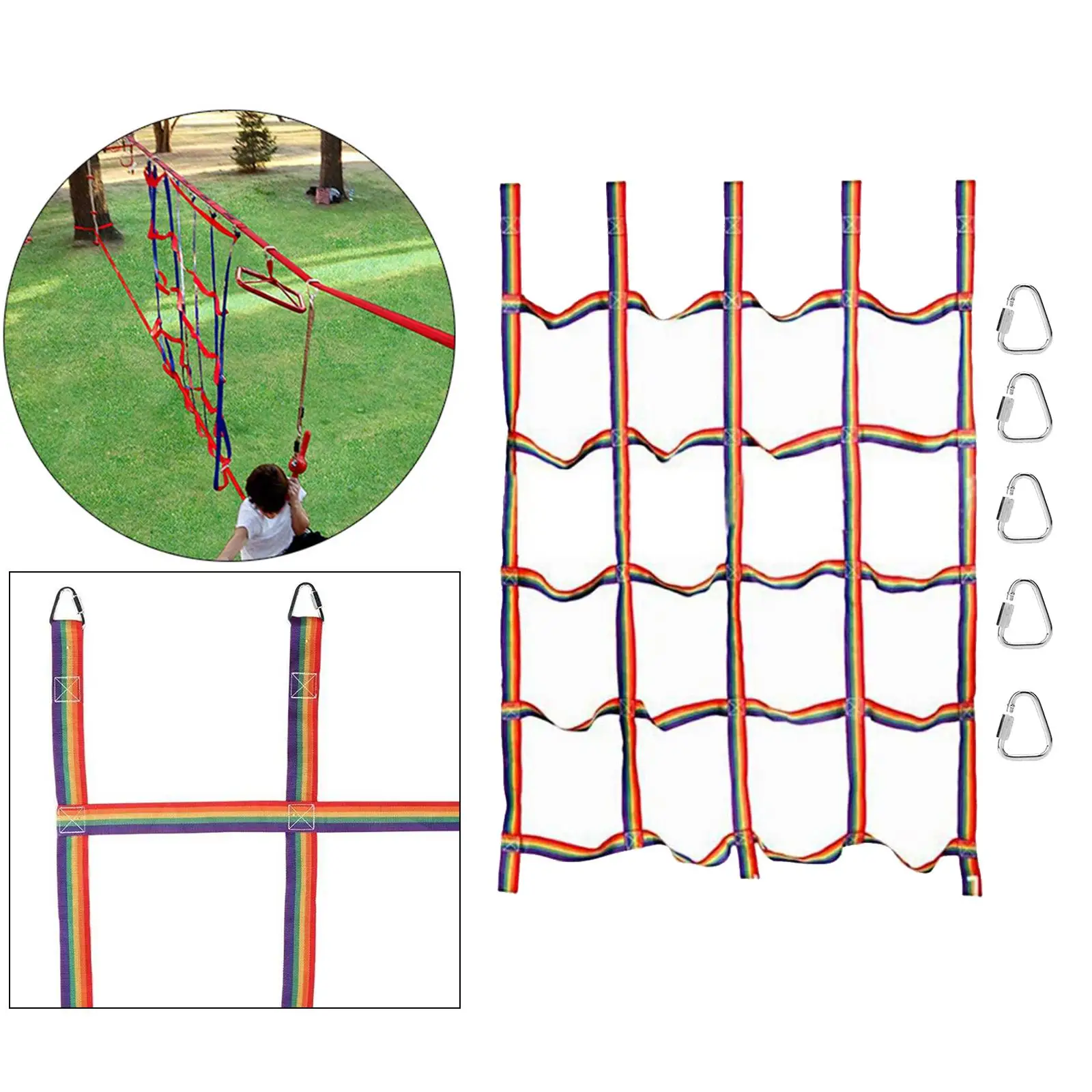 Kid Climbing Net  Rope Ladder Backyard Outdoor Treehouse Training