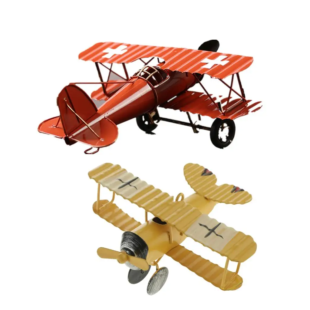 2 Available Decorativre Tin Airplane Collectible Airplane Model Home Toy Gift
