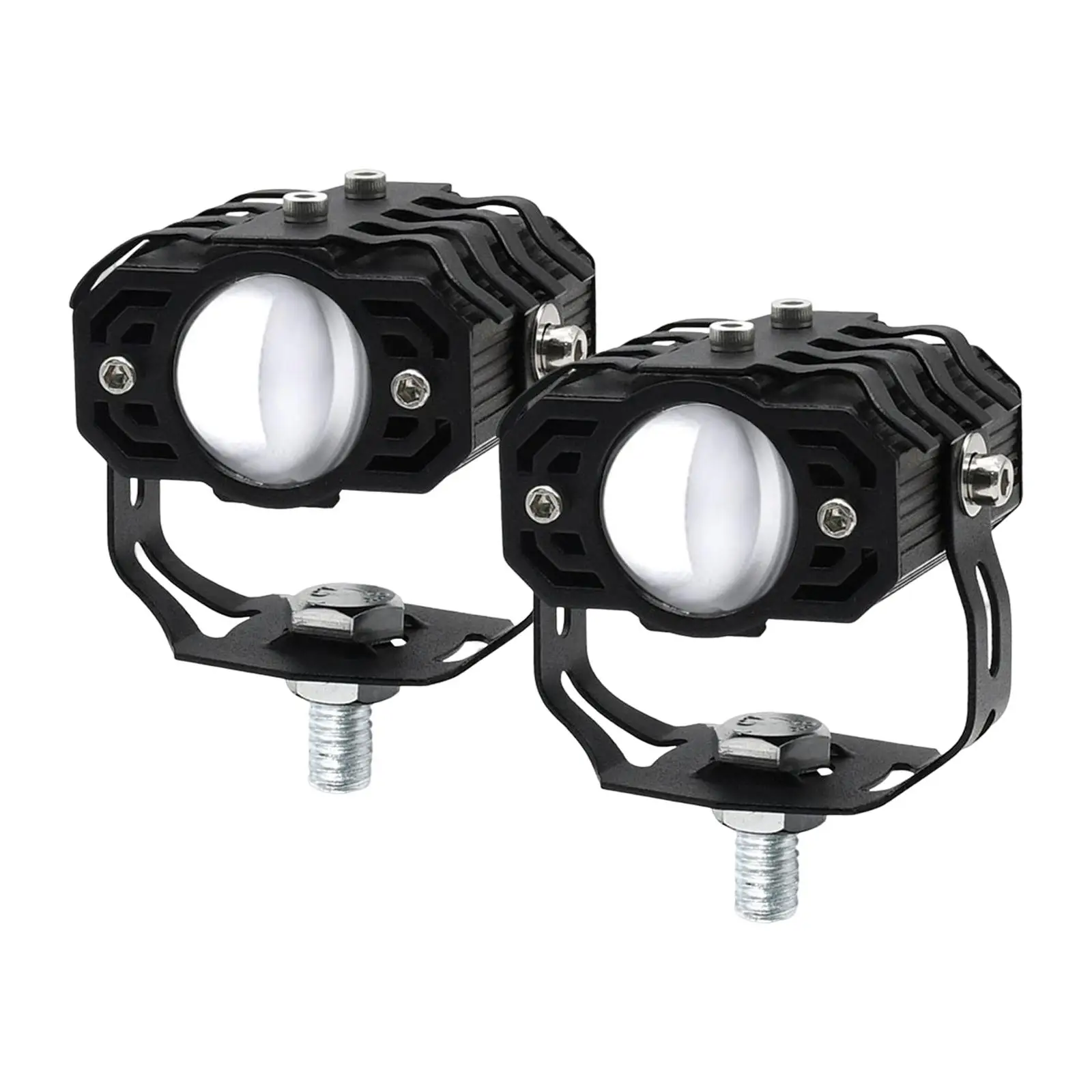 2x Motorcycle Auxiliary Driving Lights Spotlight White Yellow for ATV