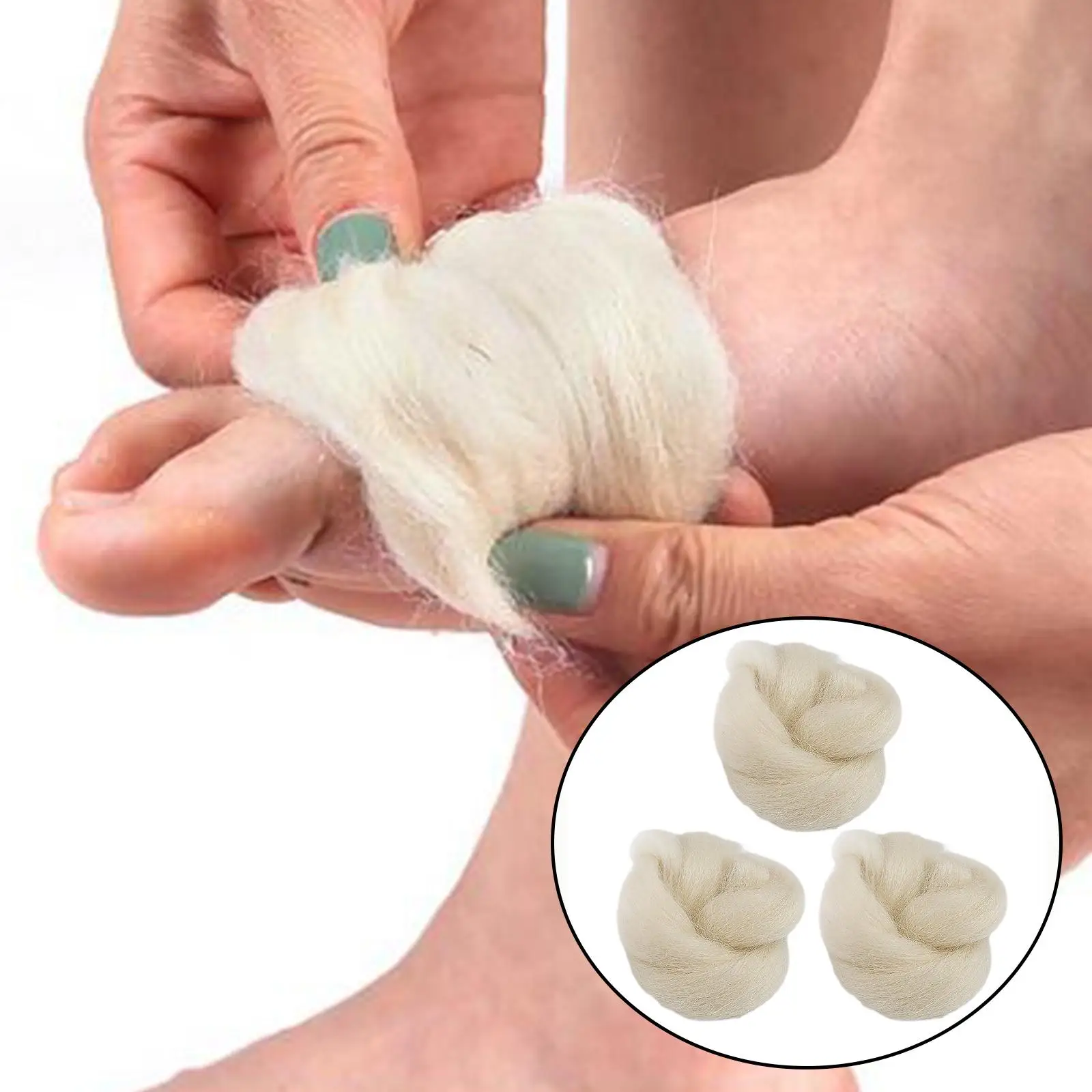  3Pcs  Cushioning Toe Separator ,  The Friction  The  Regulate Temperature Reusable  Soreness