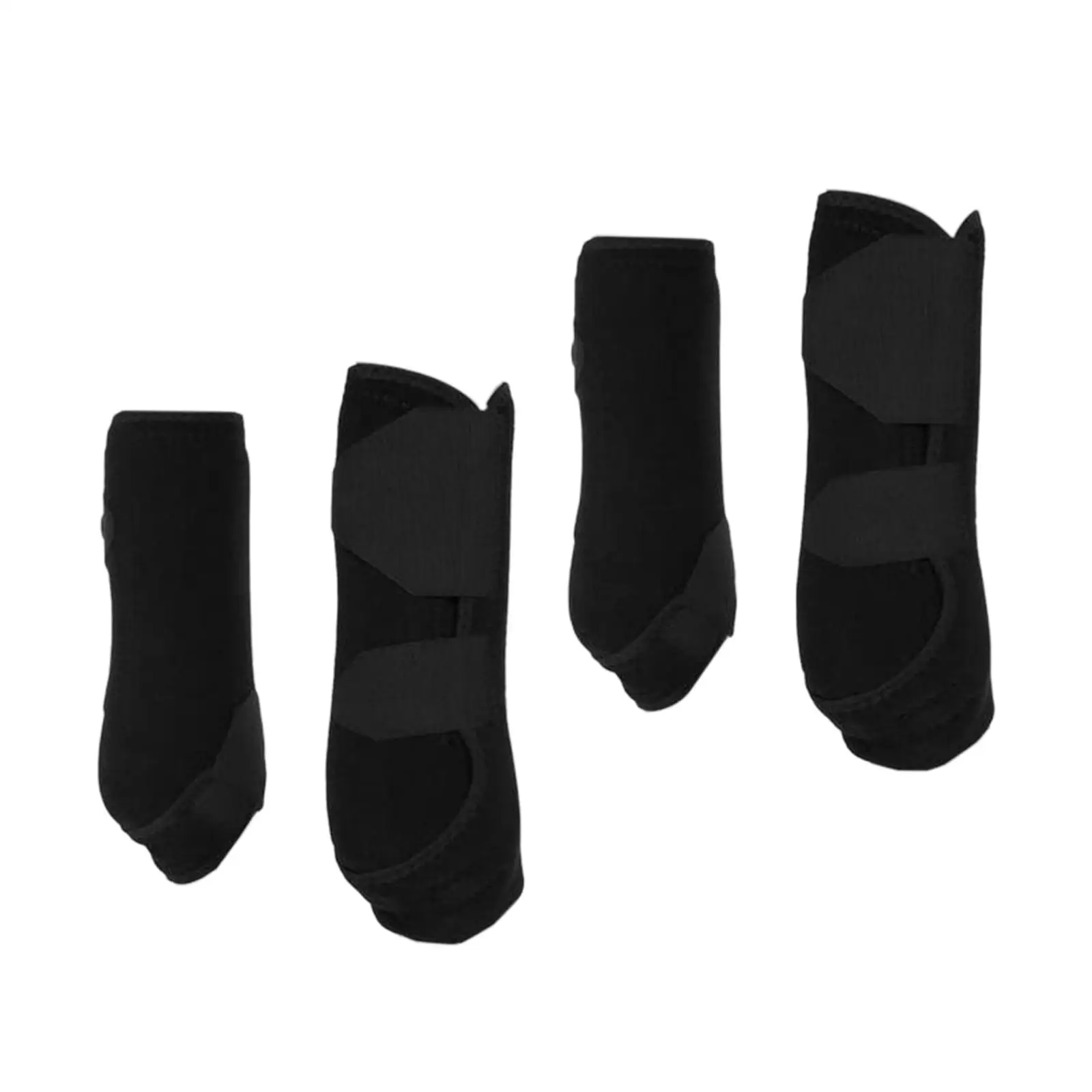 4Pcs Neoprene Horse Boots Leg Wraps Shock Absorbing Tendon Protection Guard for Jumping Riding Training Equestrian Equipment