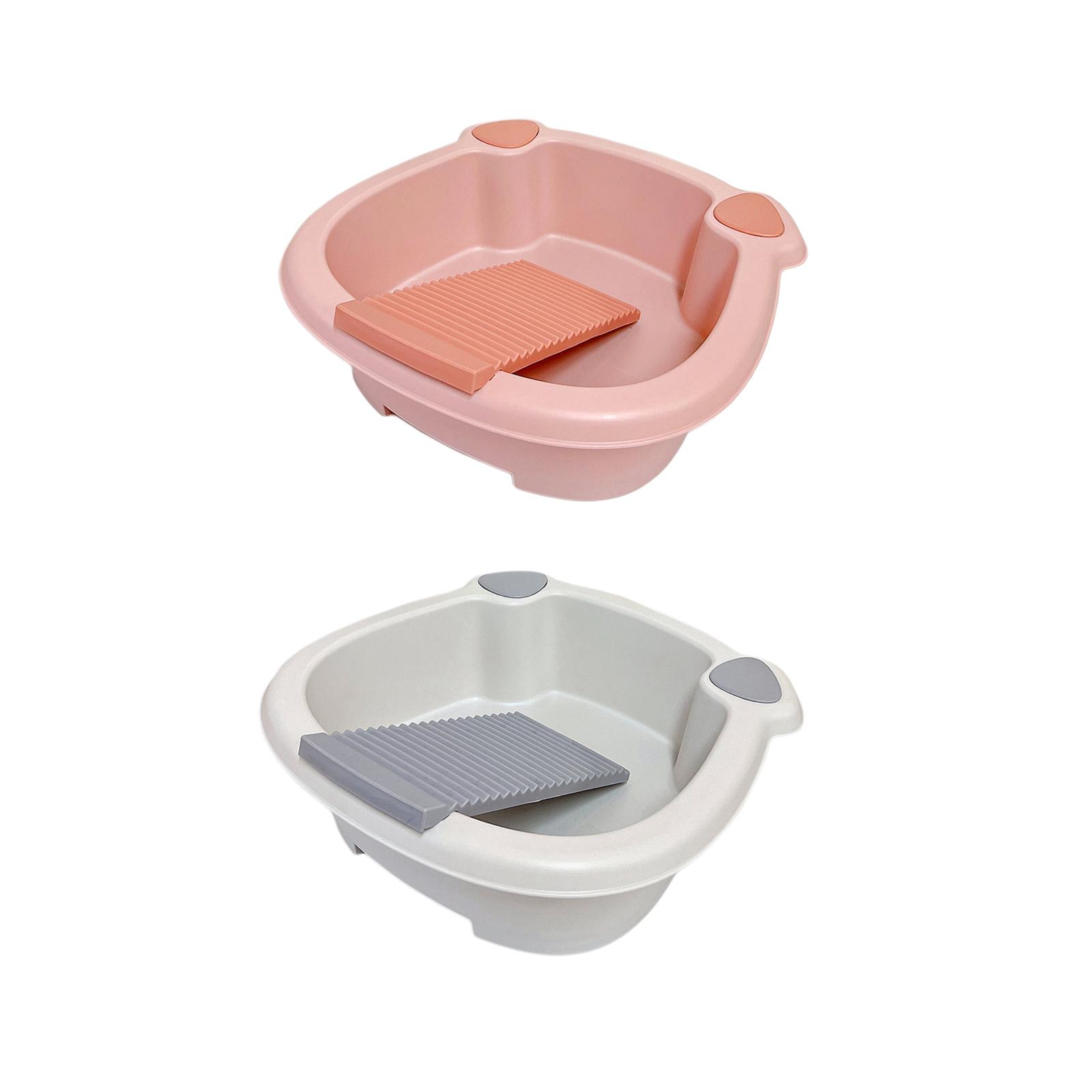 Washing Clothes Bucket Hand Wash Board Washboard Basin Wash Tub with Washboard for Hand Wash Clothes Underwear Blouses Home Washing Clothes Bucket Hand Wash Board Washboard Basin Wash Tub with Washboard for Hand Wash Clothes Underwear Blouses Home
