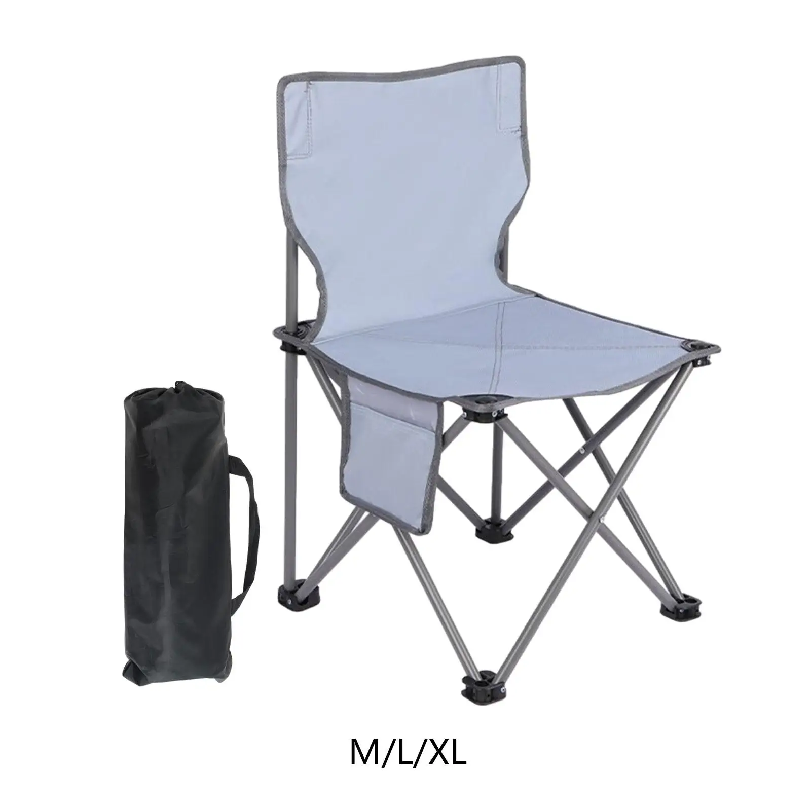 Portable Camping Chair Collapsible Chair Heavy Duty High Back Fishing Chair Folding Chair for Lawn Beach Patio Picnic Garden