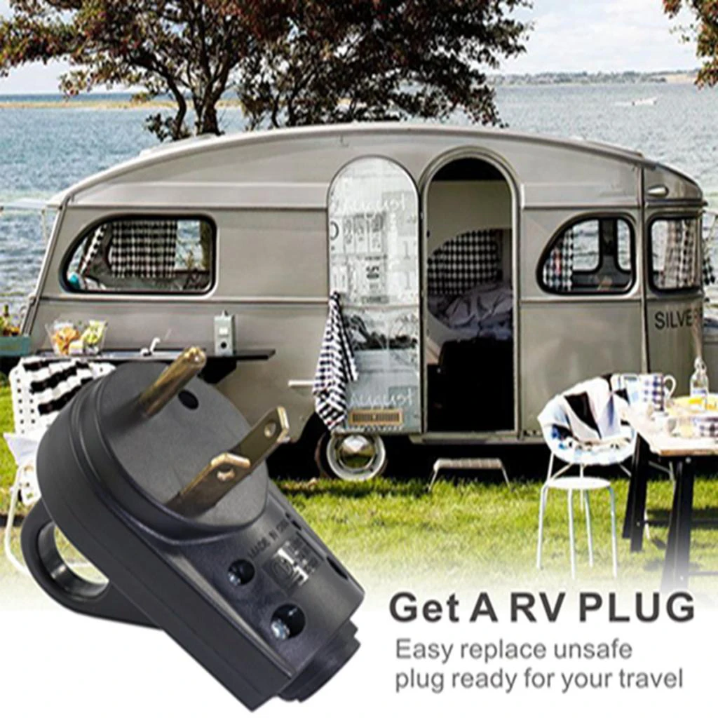 30A Male Plug / RV Camper Motor Home Trailer Power Cord Plug