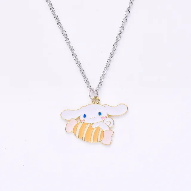 Sanrio Cinnamoroll Glue Drop Big Eared Dog Pendant Necklace Girls' Niche  Design Gift Chain Pendant Women Accessories Kids Gifts