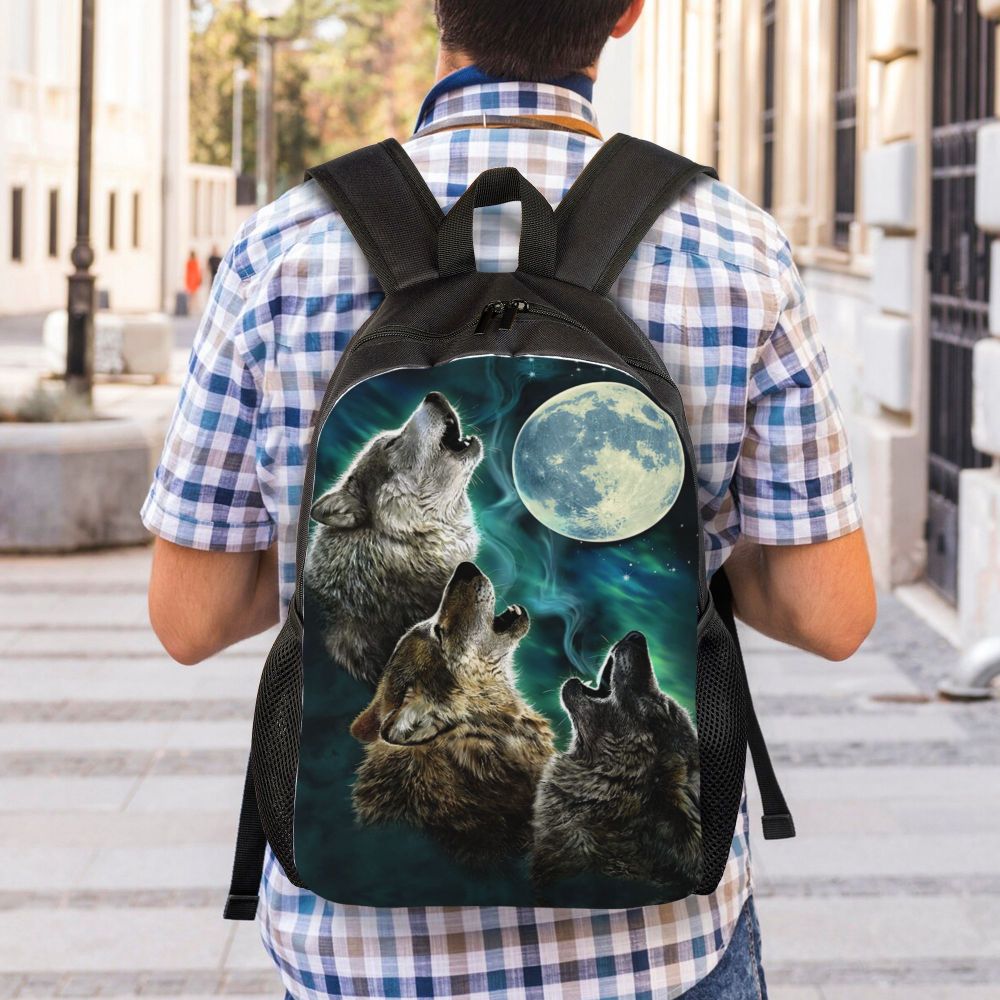 Mochila portátil Witcher Wolf para mulheres e